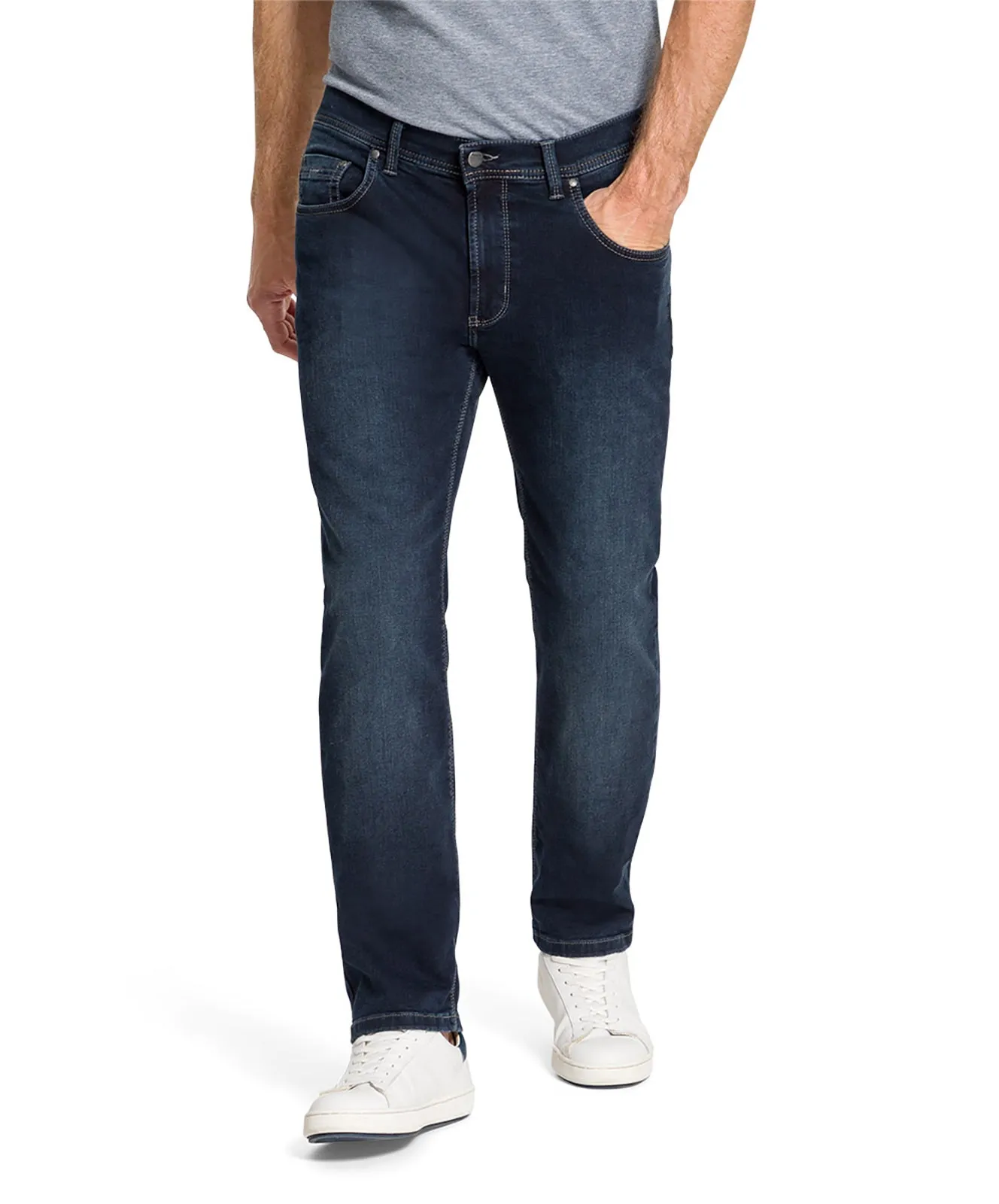 Pioneer Straight Jeans Rando Megaflex 1680 in Blue/Black Used