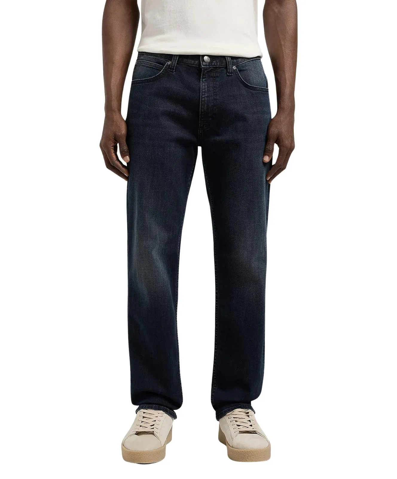 LEE West Jeans Regular Straight in Below Zero Schwarz