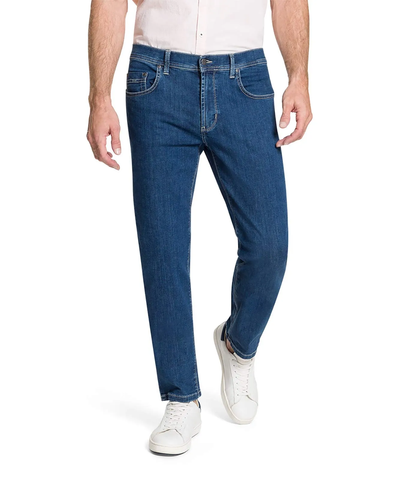 Pioneer Straight Jeans Rando Megaflex 1680 in Blue Stonewash