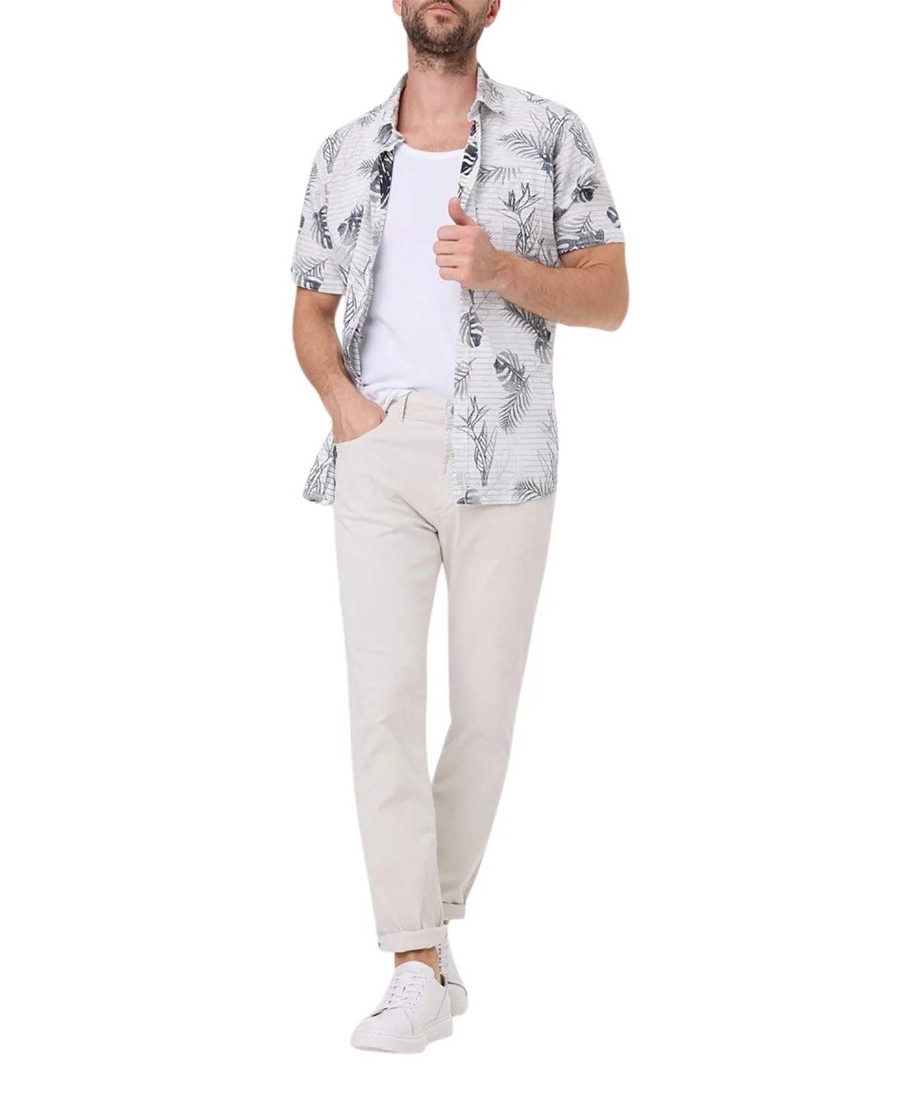 Pioneer Rando 1680 Megaflex Sommerjeans in Cremeweiß