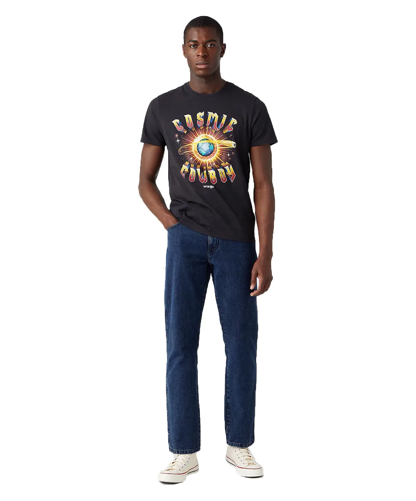 Wrangler Straight Jeans Texas in Coalblue Stone