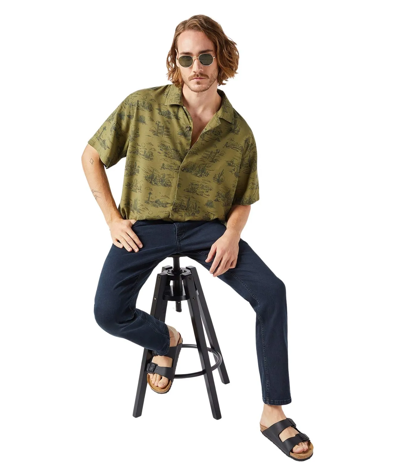 Wrangler Straight Jeans River in Cloudy Skies