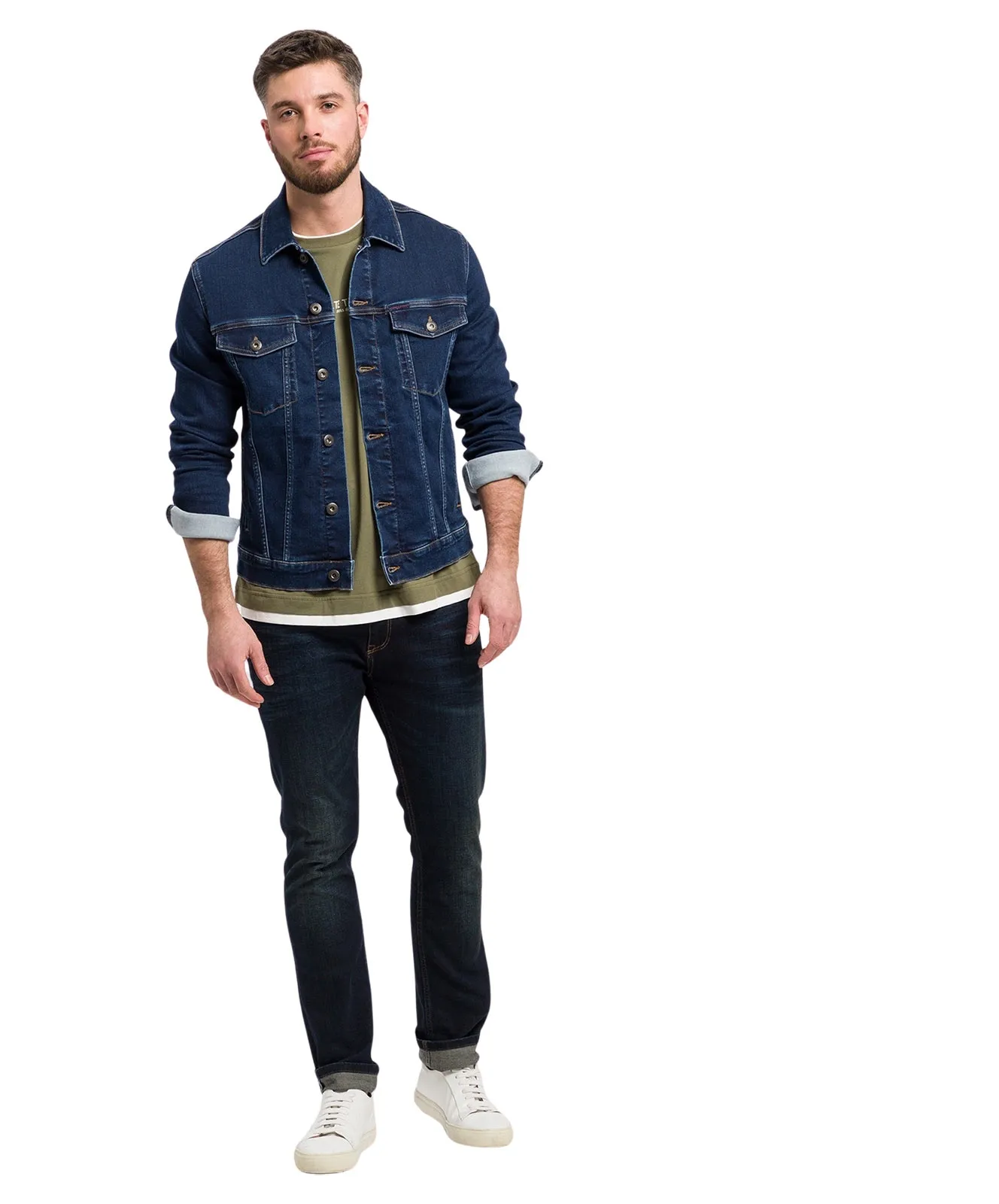 Cross Jeansjacke Regular Jacket in Dark Blue