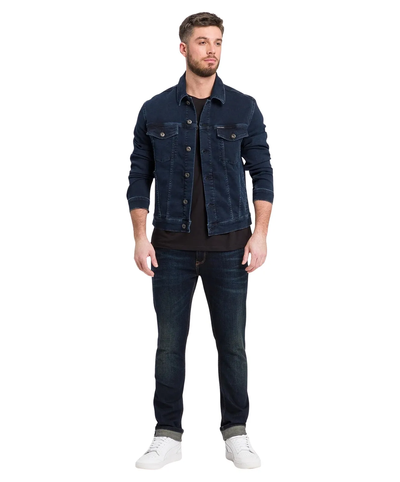 Cross Jeansjacke Denim Jacket in Blue Black
