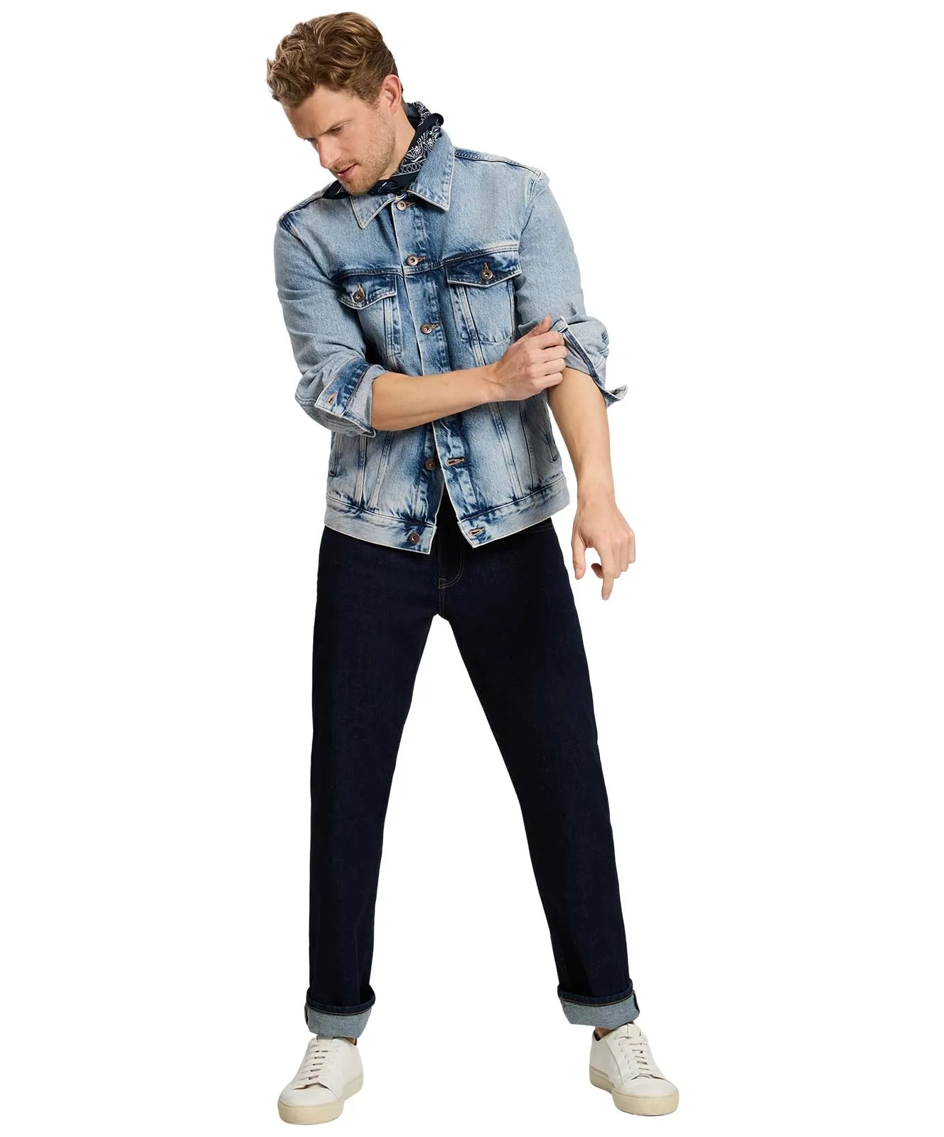 Cross Jeansjacke Denim Jacket in Light Blue