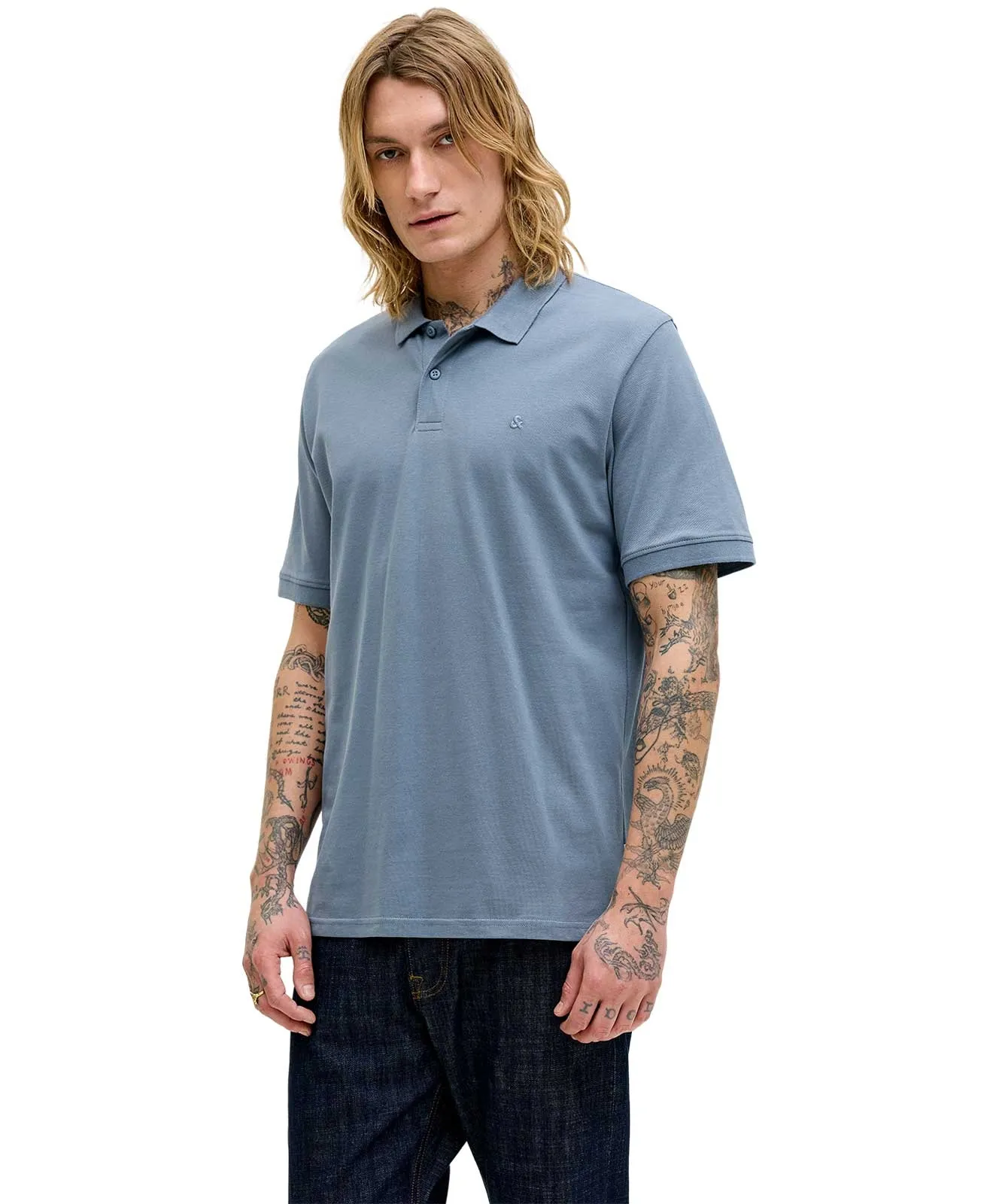 Jack & Jones Poloshirt Basic Polo in Blue Mirage