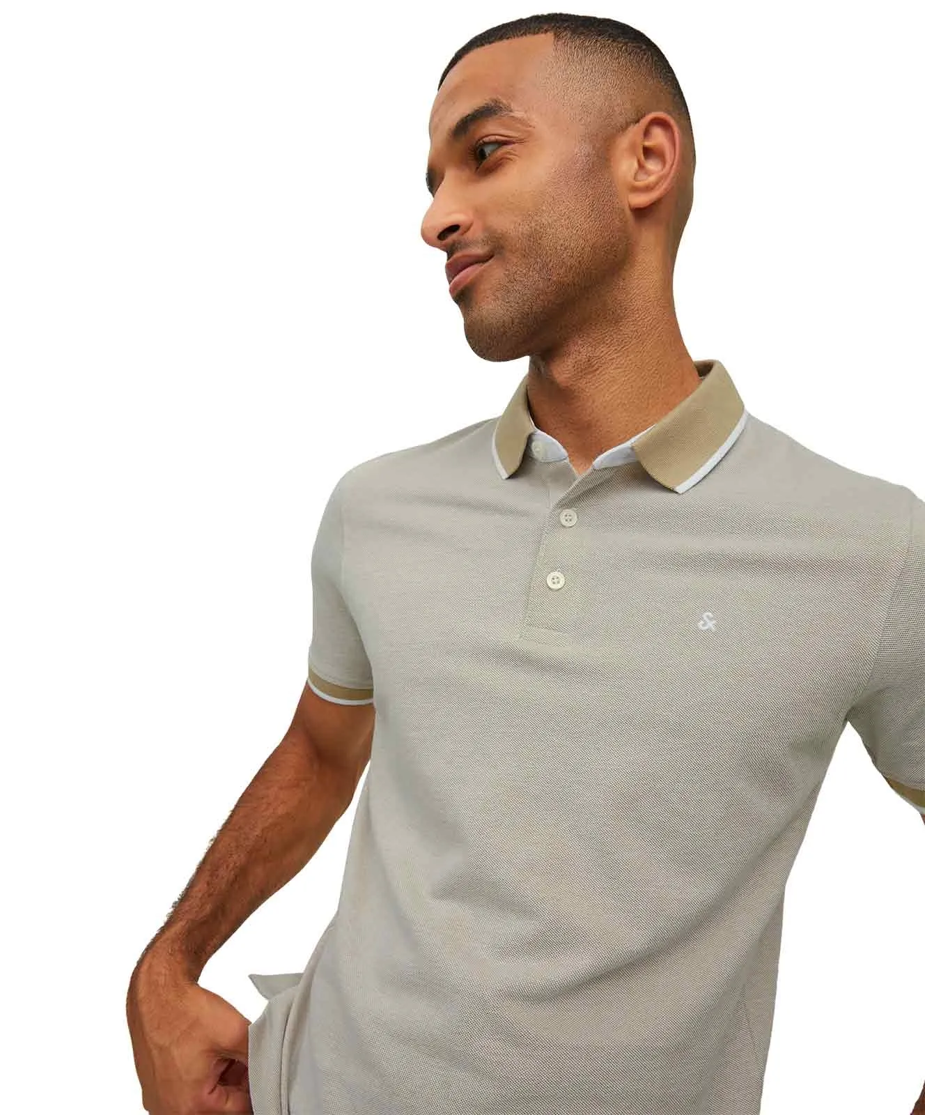 Jack & Jones Poloshirt Epaulos in Crockery