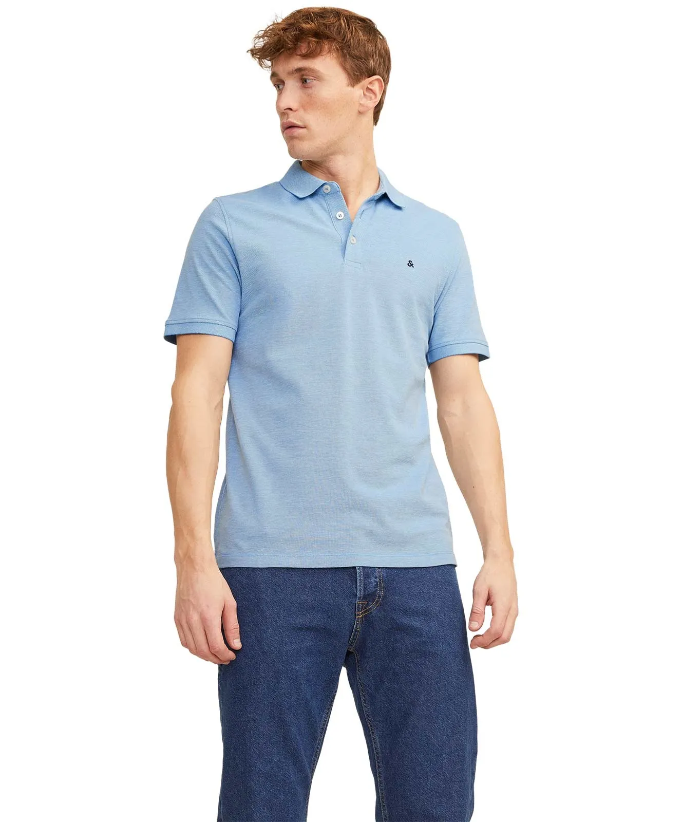 Jack & Jones Poloshirt Epaulos in Pacific Coast