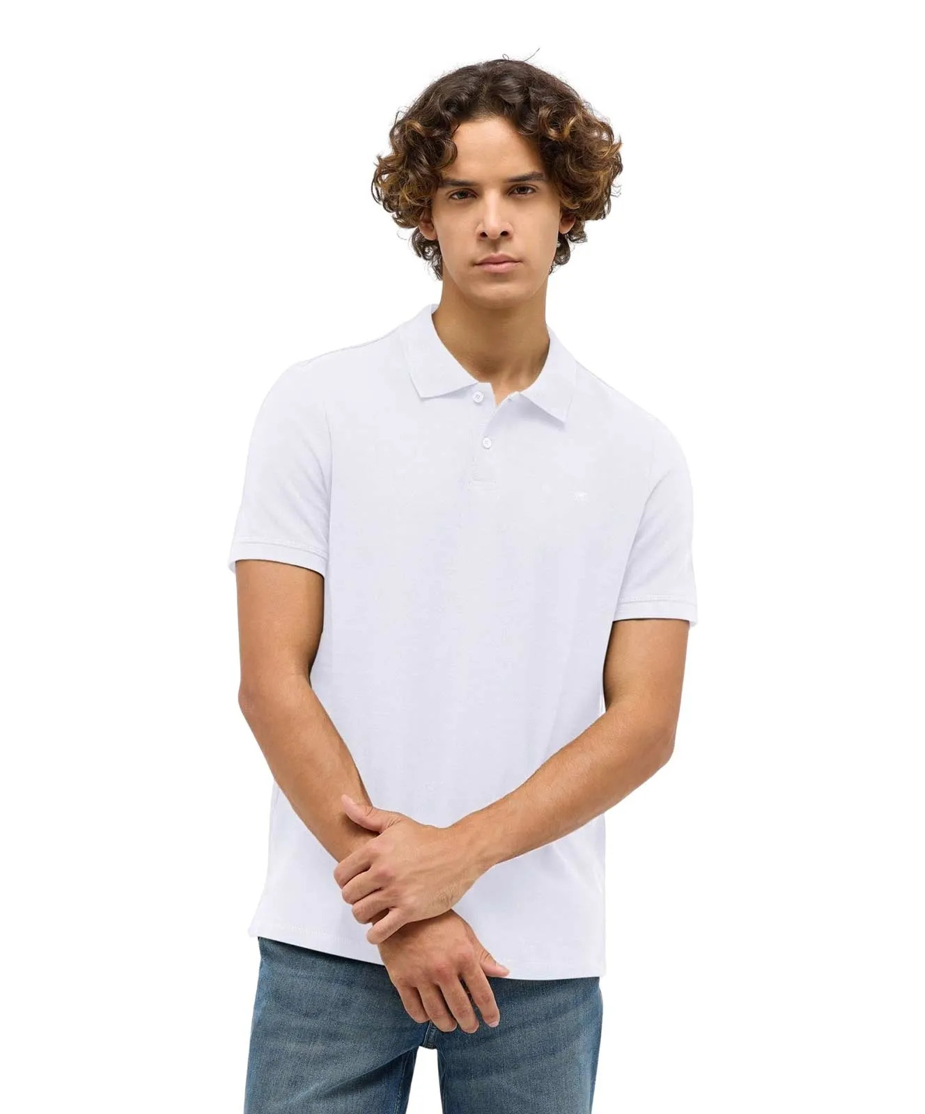 Mustang Poloshirt Palco in Bright White