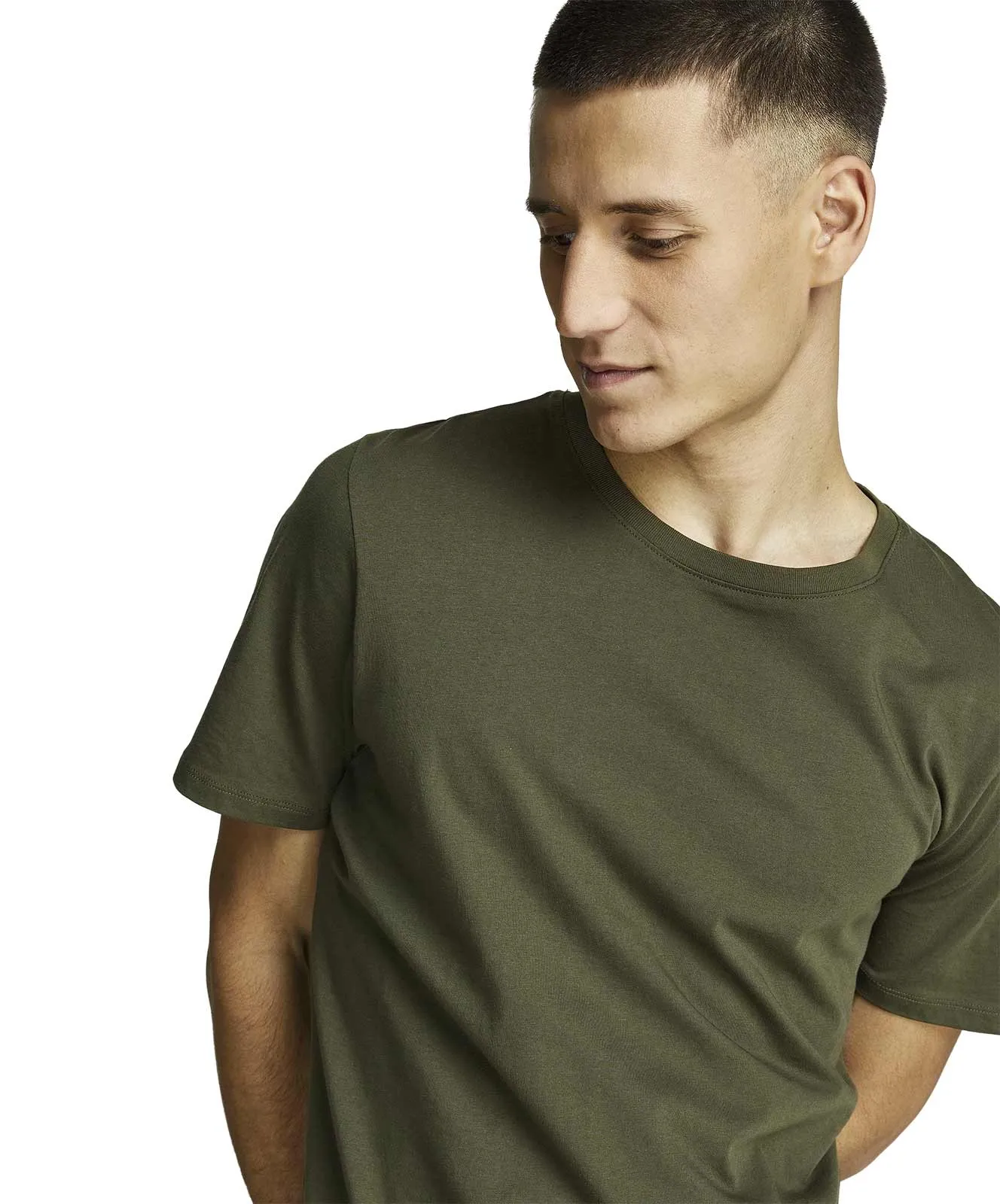 Jack & Jones T-Shirt Organic Basic Tee in Olive Night