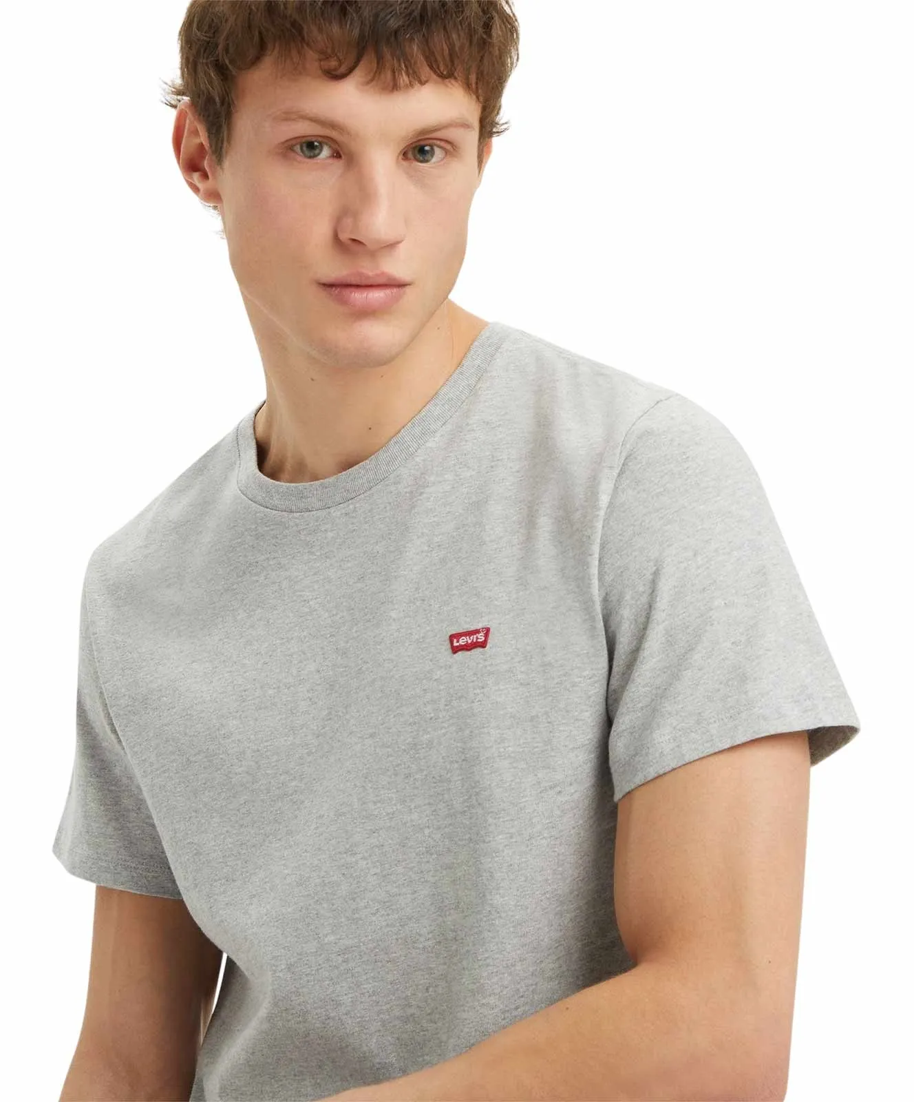 Levis T-Shirt Original Tee in Mid Tone Grey Heather