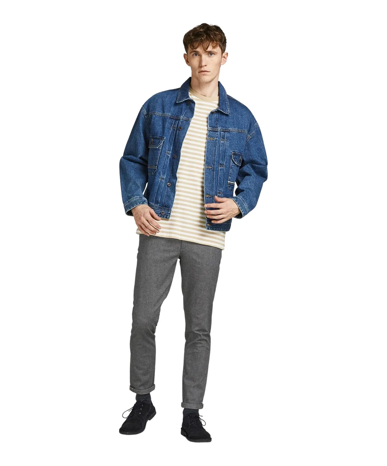 Jack & Jones Chino Hose Marco Fury in Drizzle