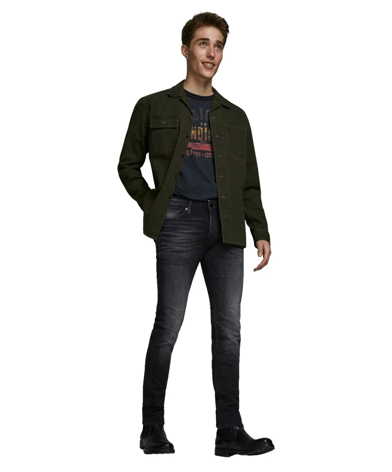Jack & Jones Slim Fit Jeans Glenn Icon in Black Denim