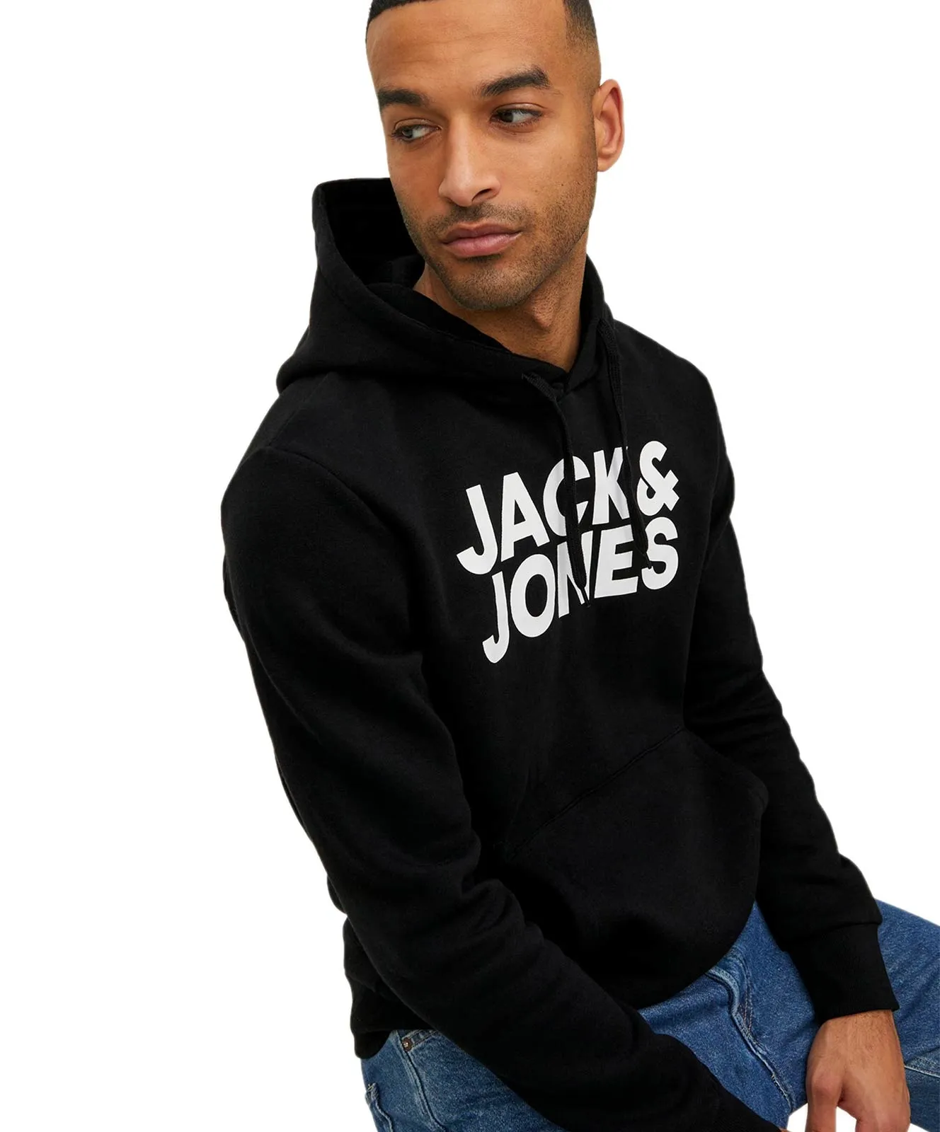 Jack & Jones Kapuzenpullover Corp Logo Sweat Hood in Black Reg
