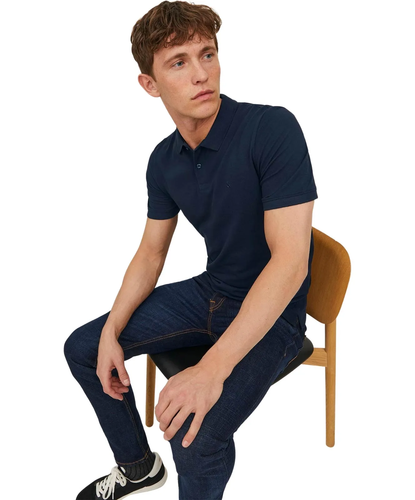 Jack & Jones Poloshirt Basic Polo in Navy Blazer