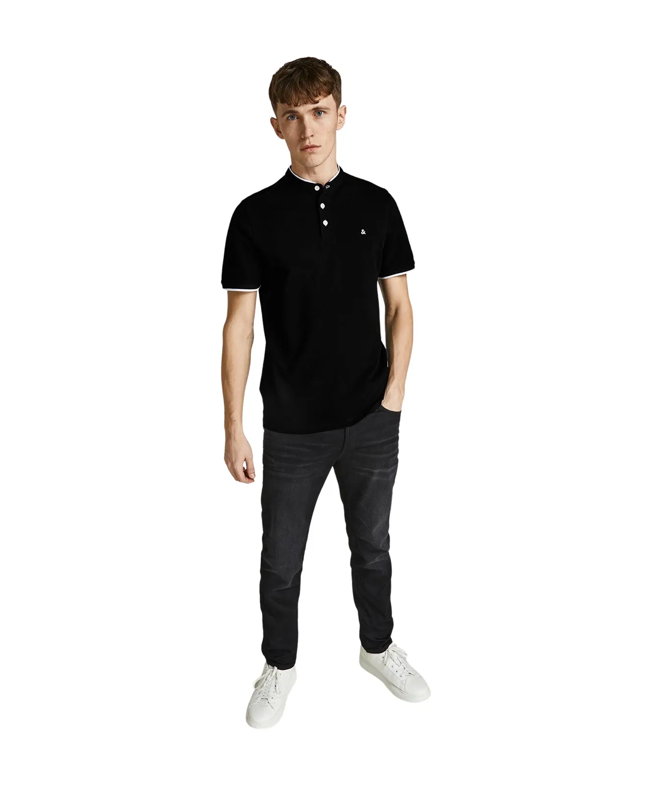 Jack & Jones Poloshirt Paulos Mao in Black