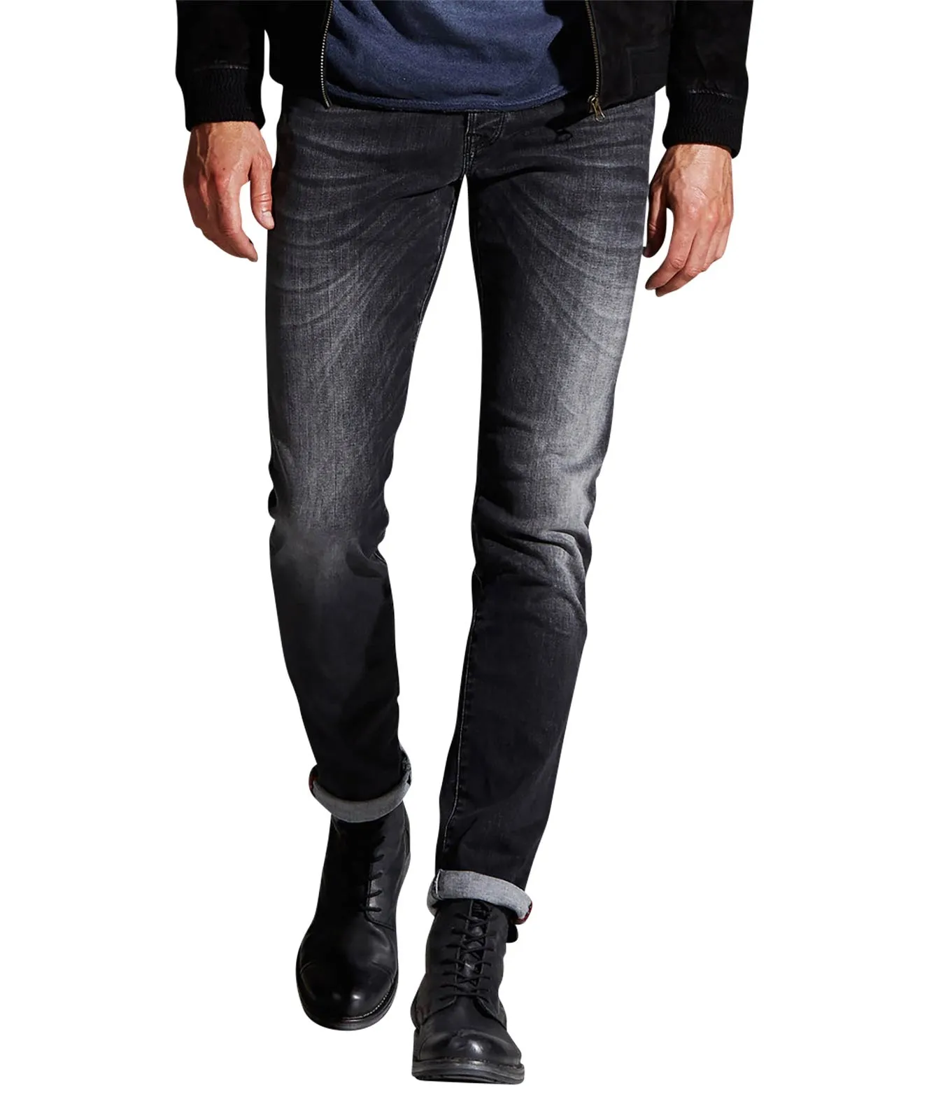 Jack & Jones Slim Fit Jeans Glenn Fox in Black Denim