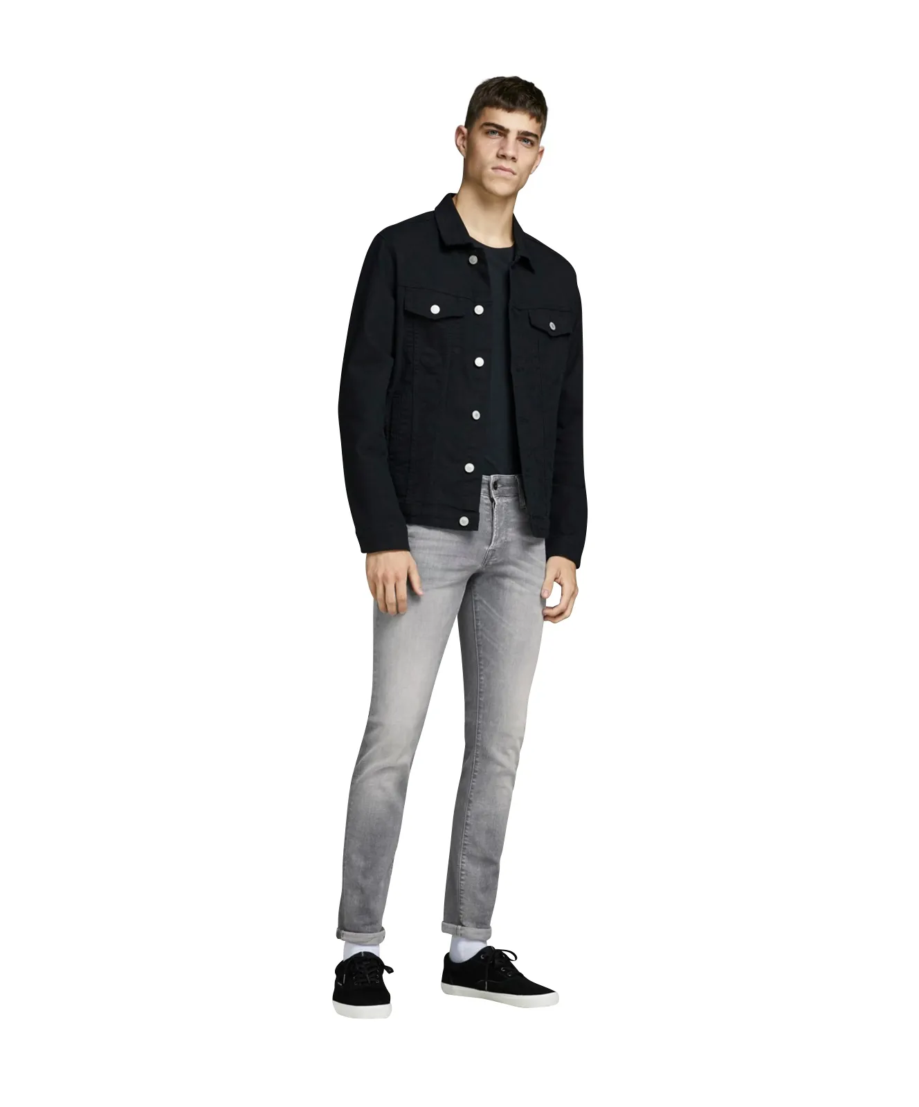 Jack & Jones Slim Fit Jeans Glenn Fox in Grey Denim