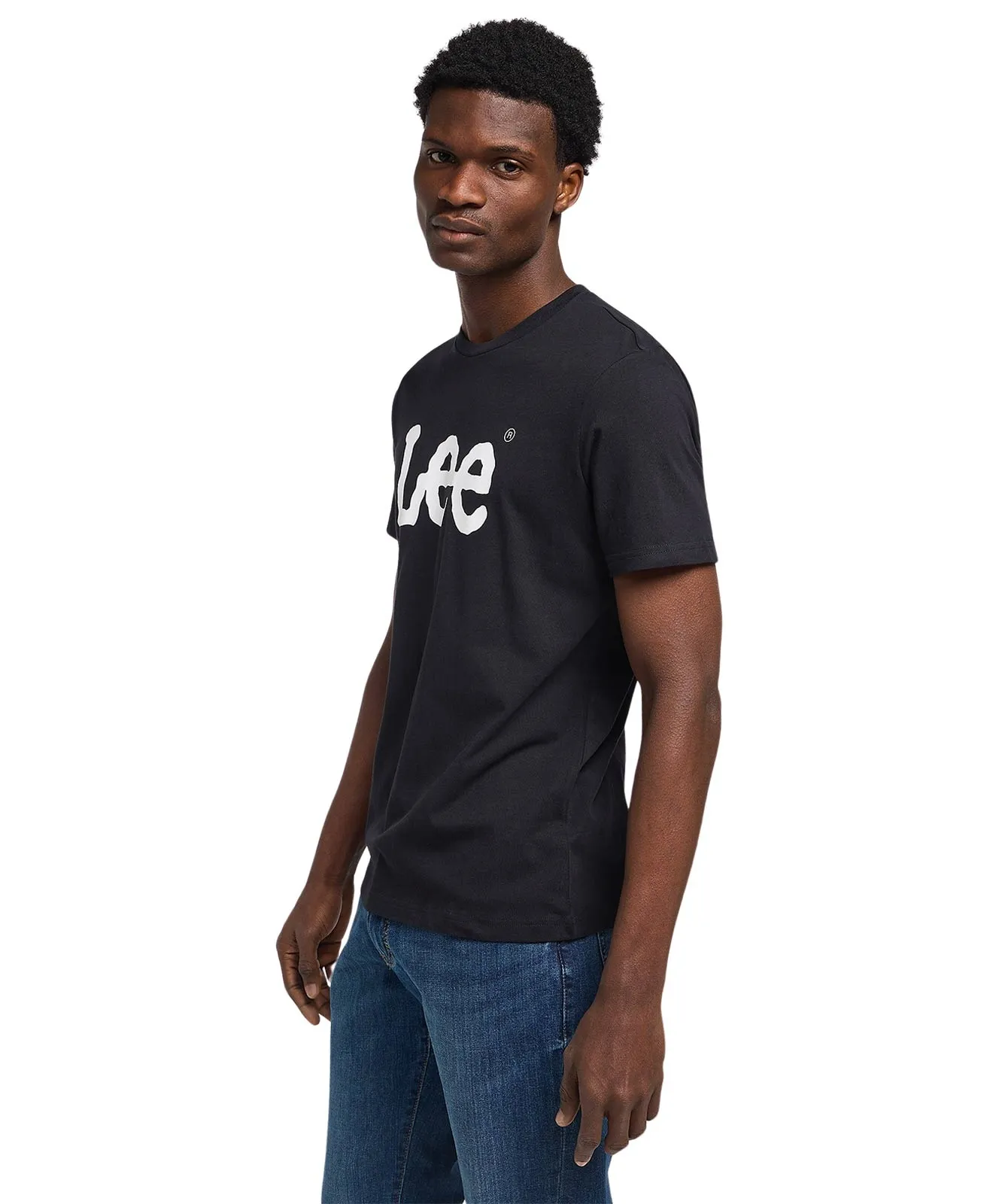 Lee Logoshirt Wobbly Logo Tee in Black