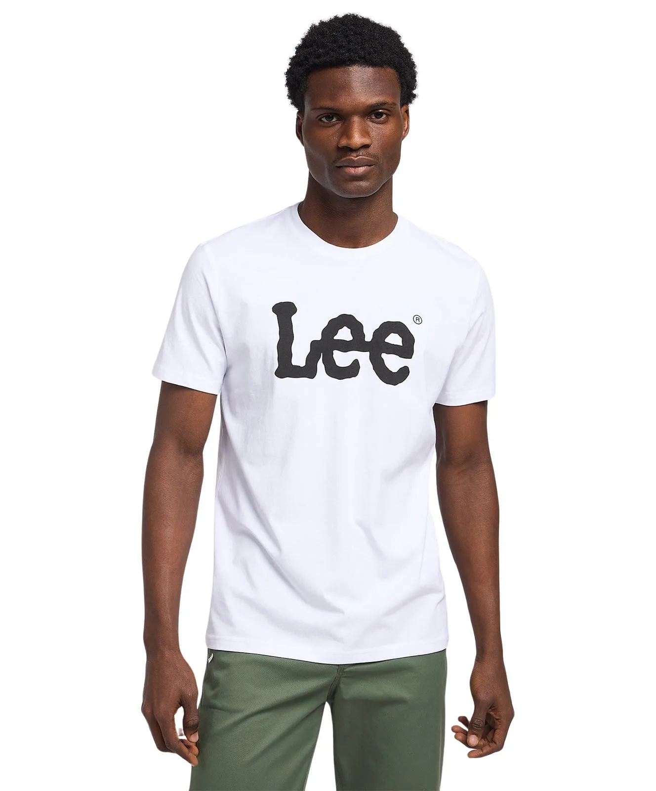 Lee Logoshirt Wobbly Logo Tee in White