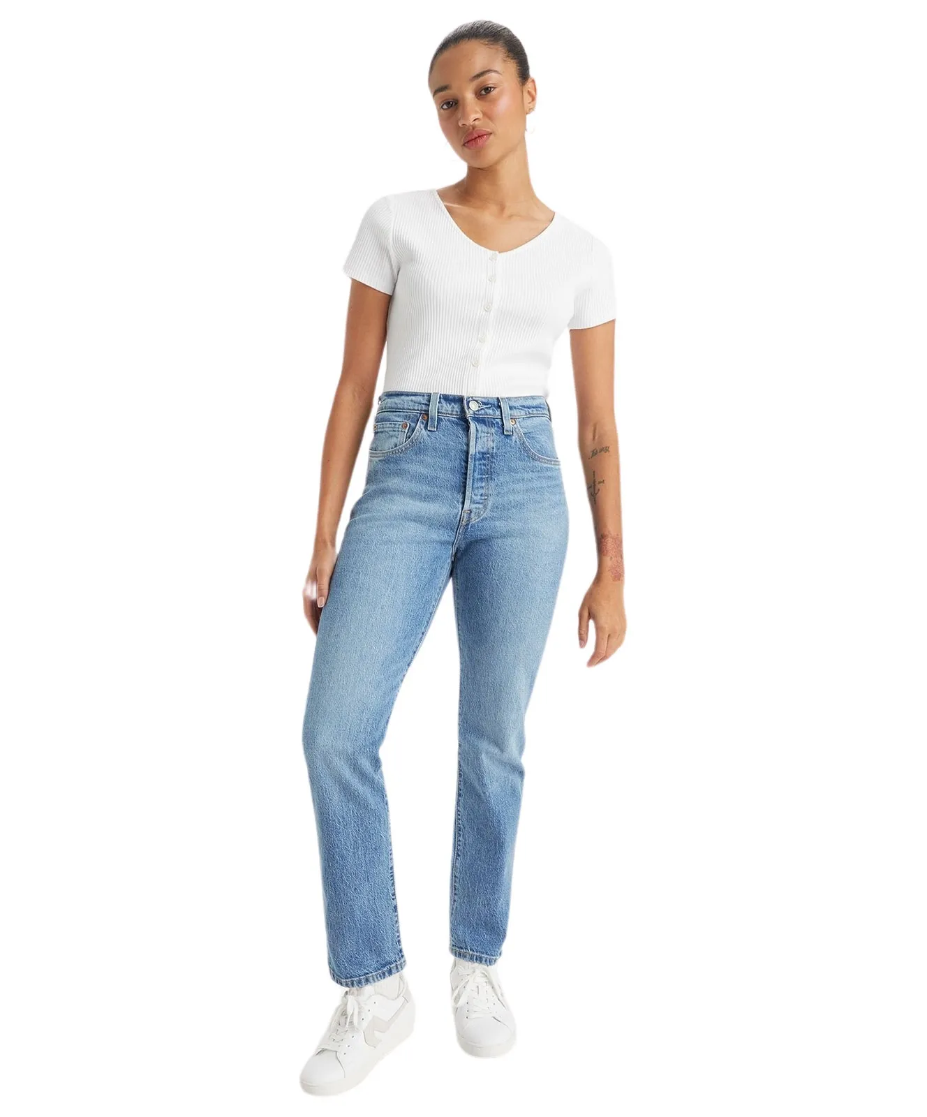 Levis Mom Jeans 501 Damen in Hollow Days