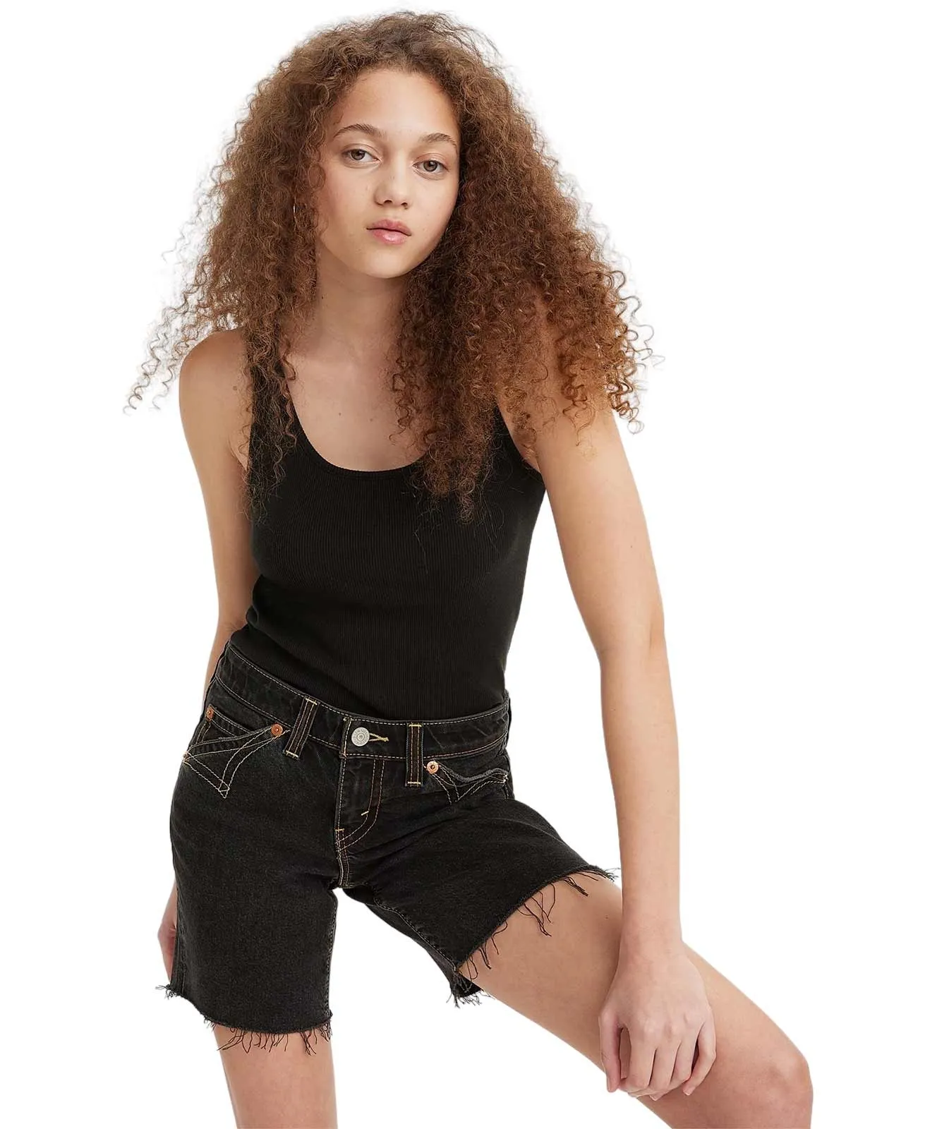 Levis Top Rib Tank in Caviar