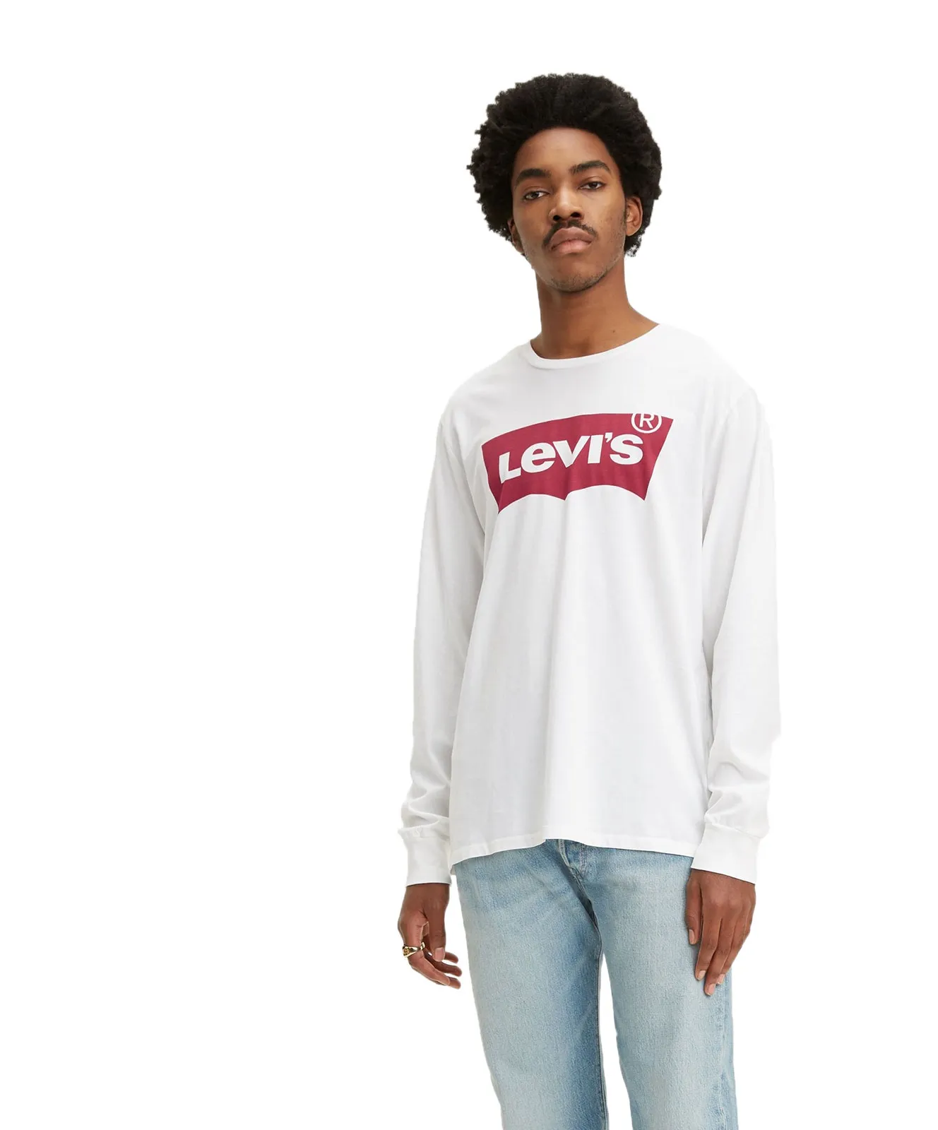 Levis Langarmshirt Graphic Tee in Better White