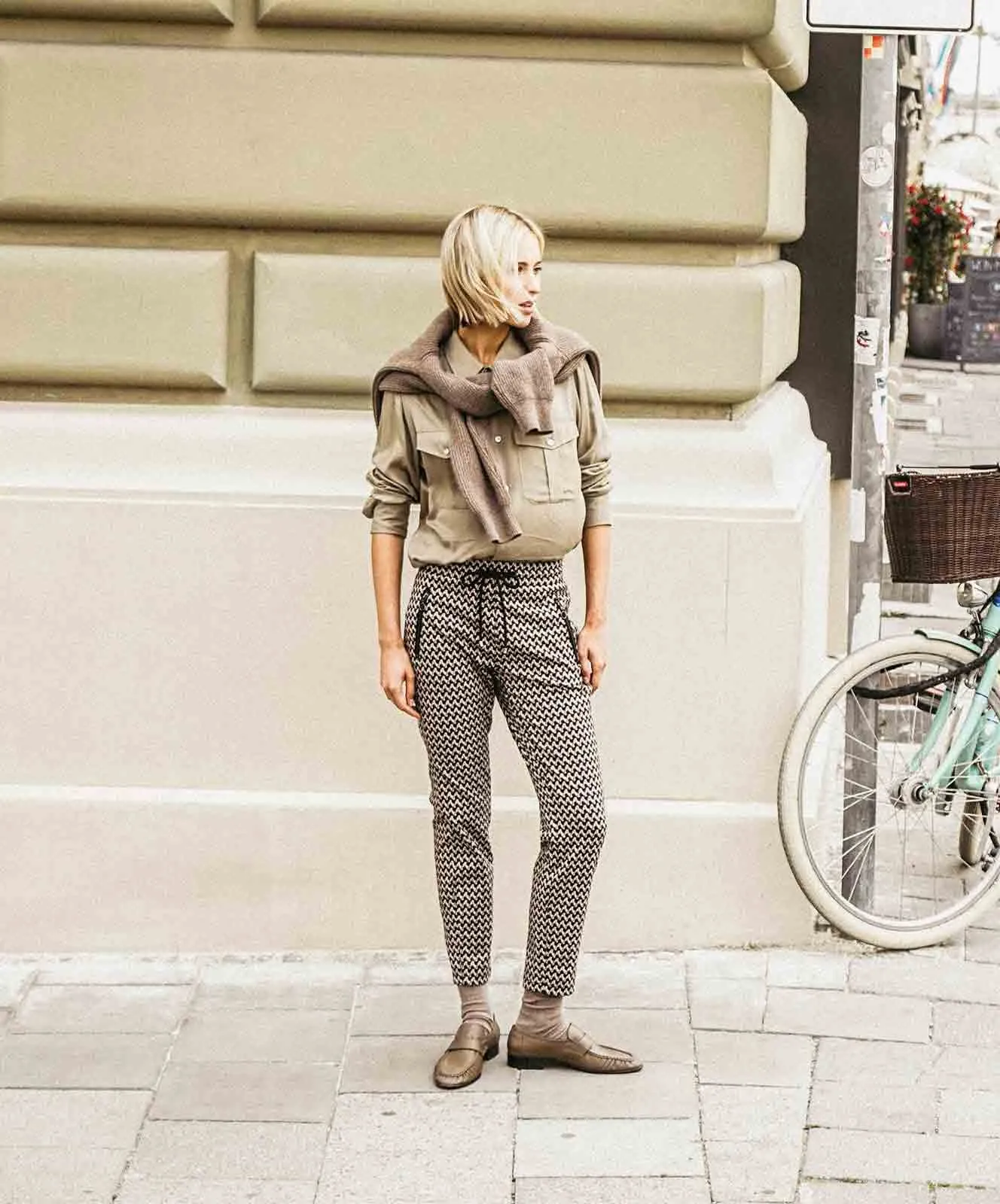 Mac Easy Smart Jersey Hose im extravagantem Karo-Design