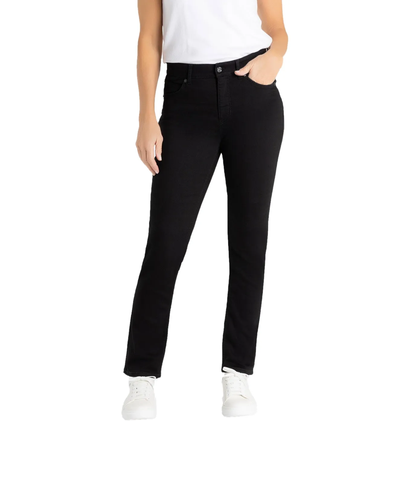 MAC Straight Jeans Melanie in Black Black