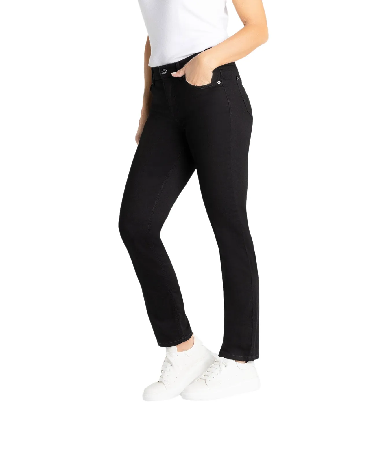 MAC Straight Jeans Melanie in Black Black