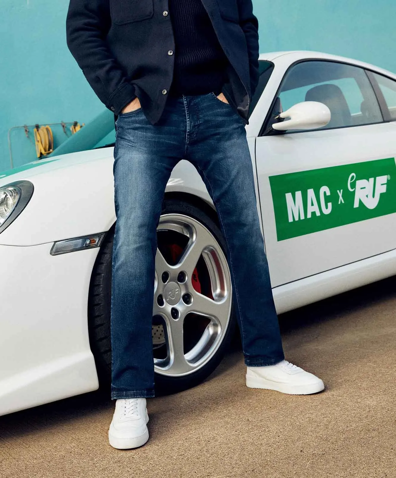 MAC Slim Fit Jeans Ultimate Driver Jeans in Authentic Dark Blue Used