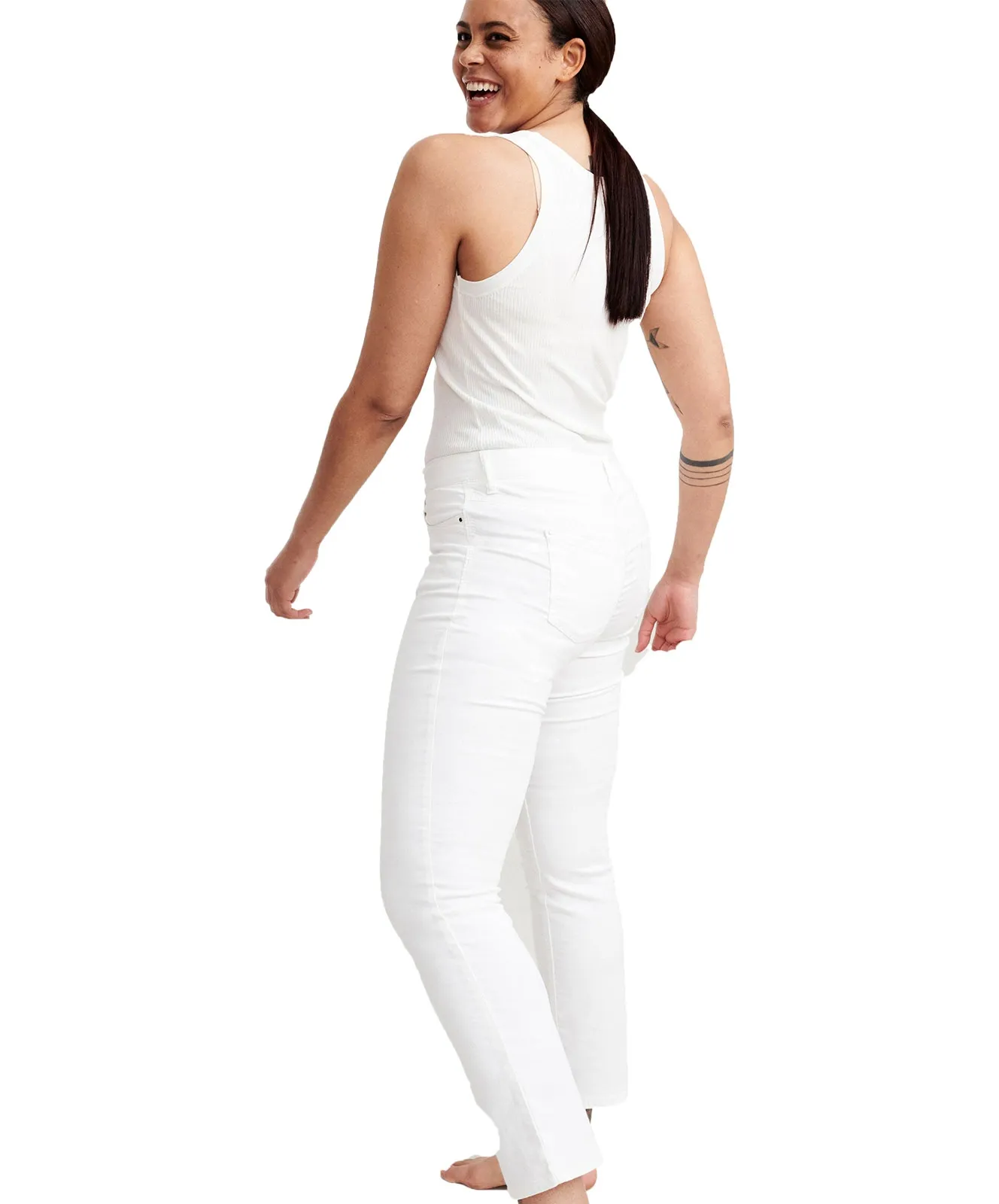 MAC Straight Jeans Dream in White Denim