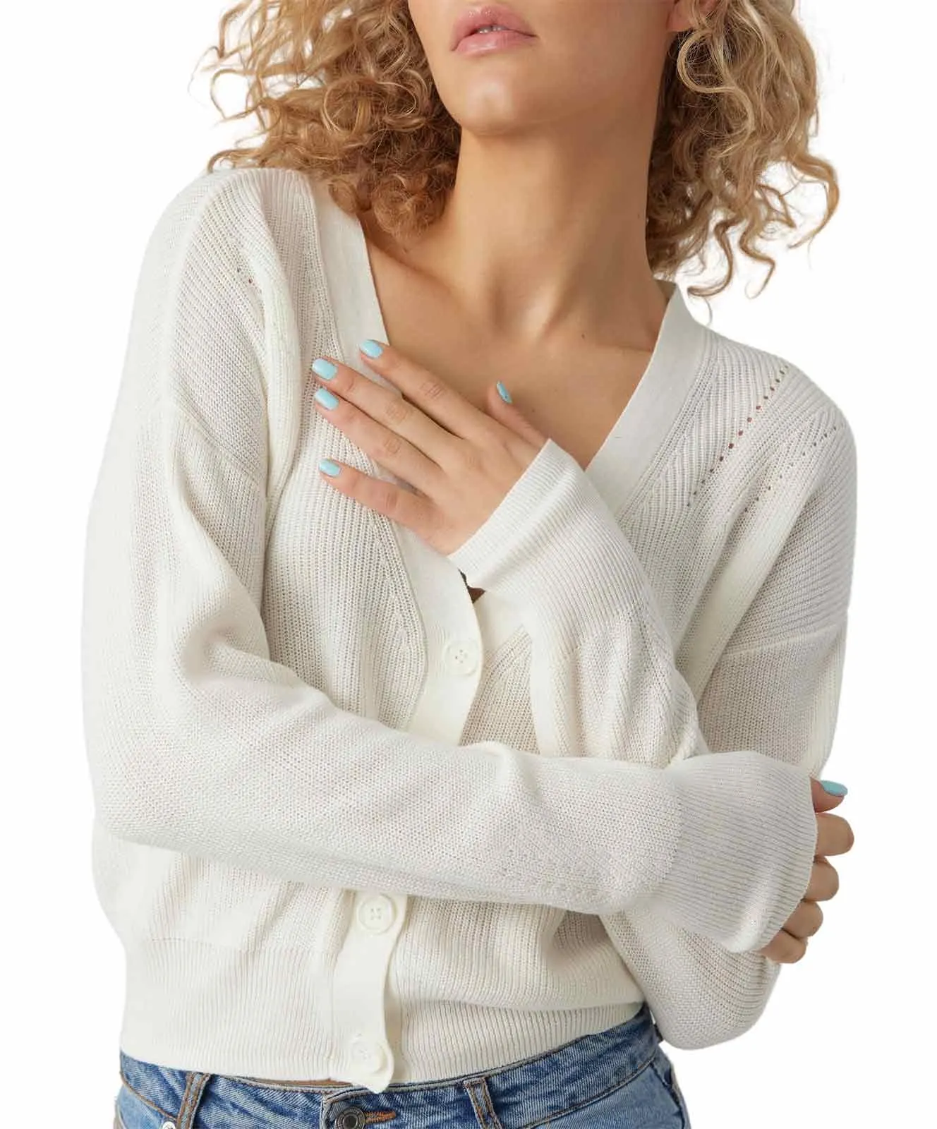 Vero Moda Strickjacke New Lexsun in Snow White