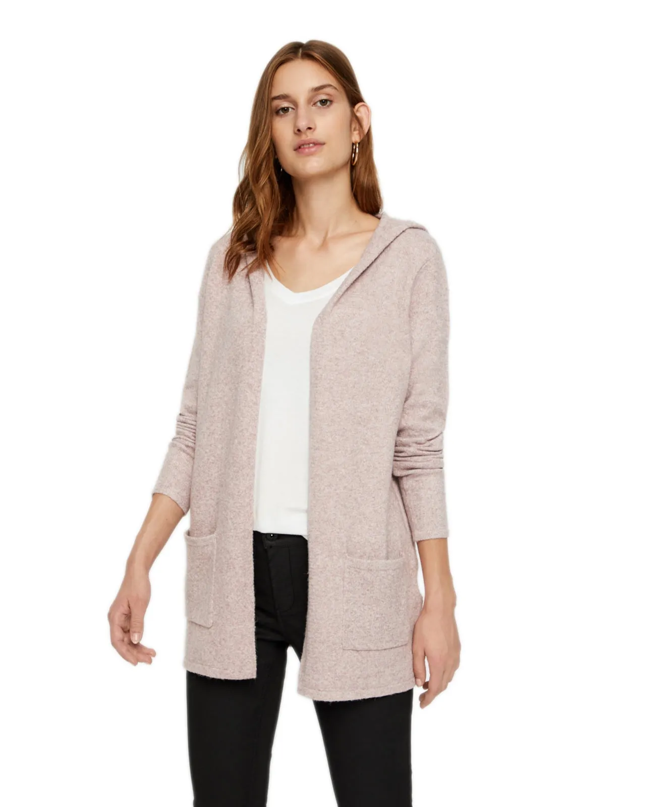 Vero Moda Strickjacke Doffy in Woodrose Melange