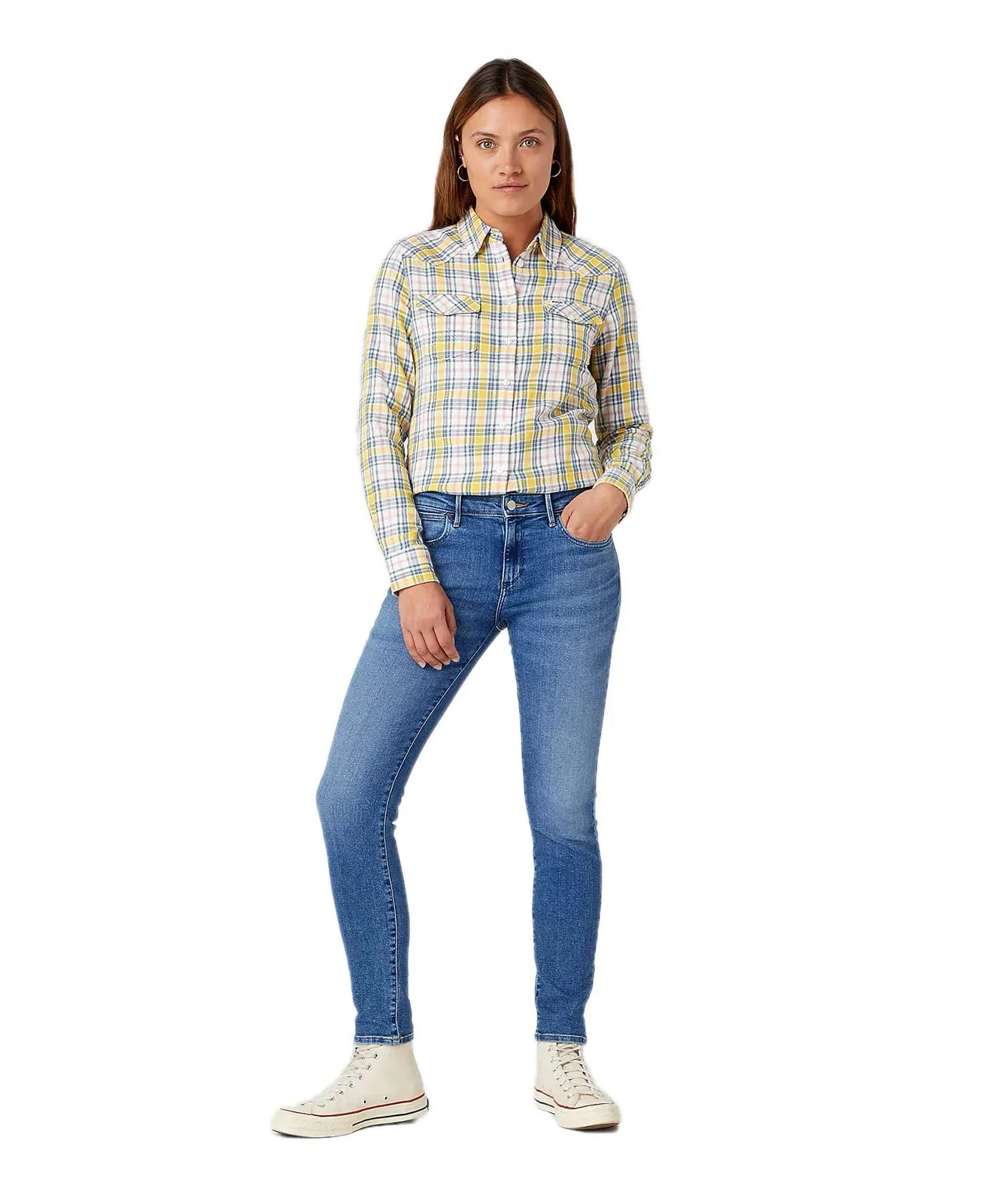 Wrangler Röhrejeans Skinny in Raven