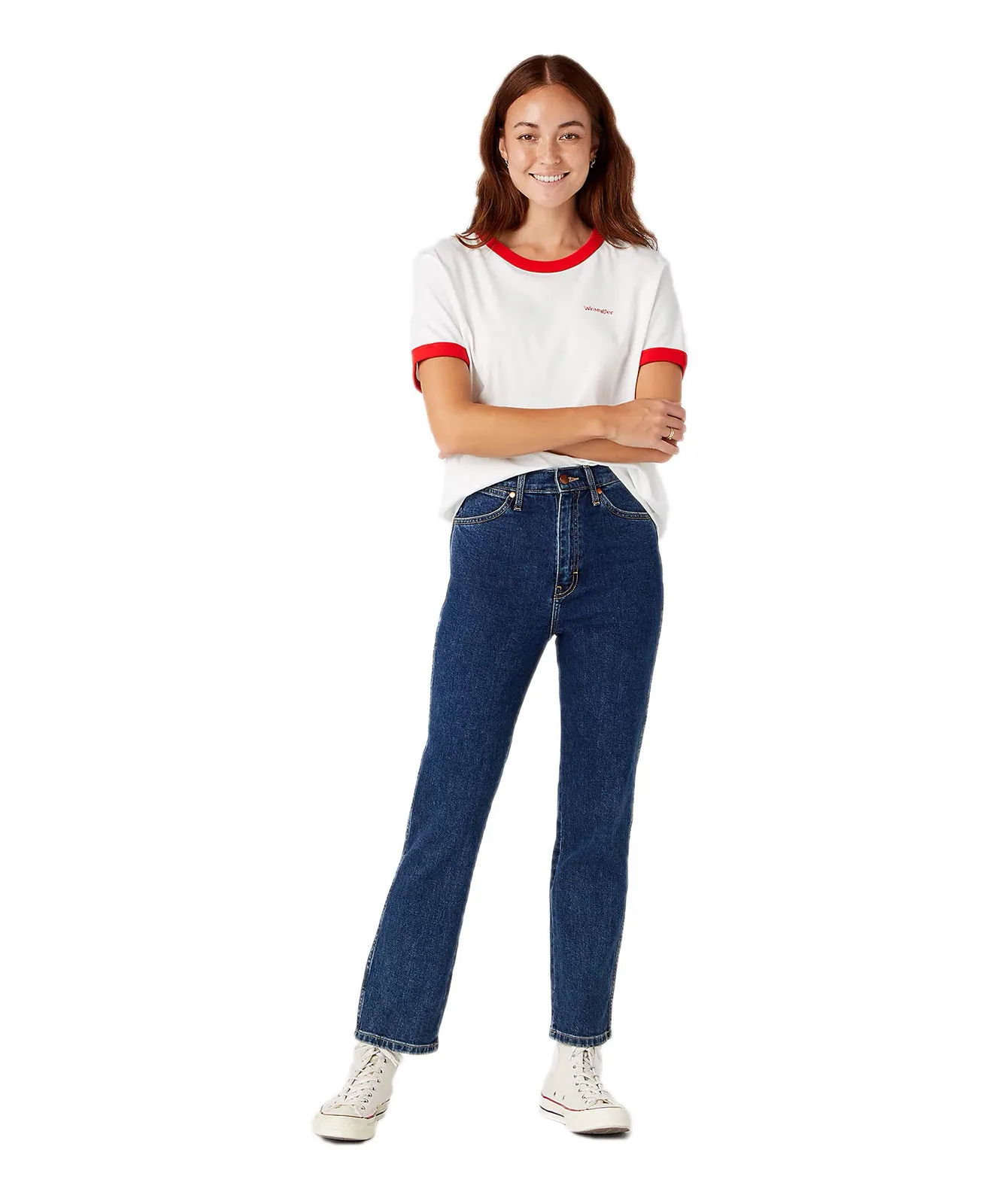 Wrangler High Waisted Jeans Wild West in Canyon Lake