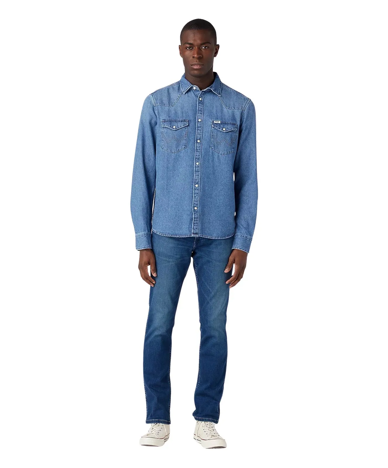 Wrangler Straight Jeans Greensboro in Verve