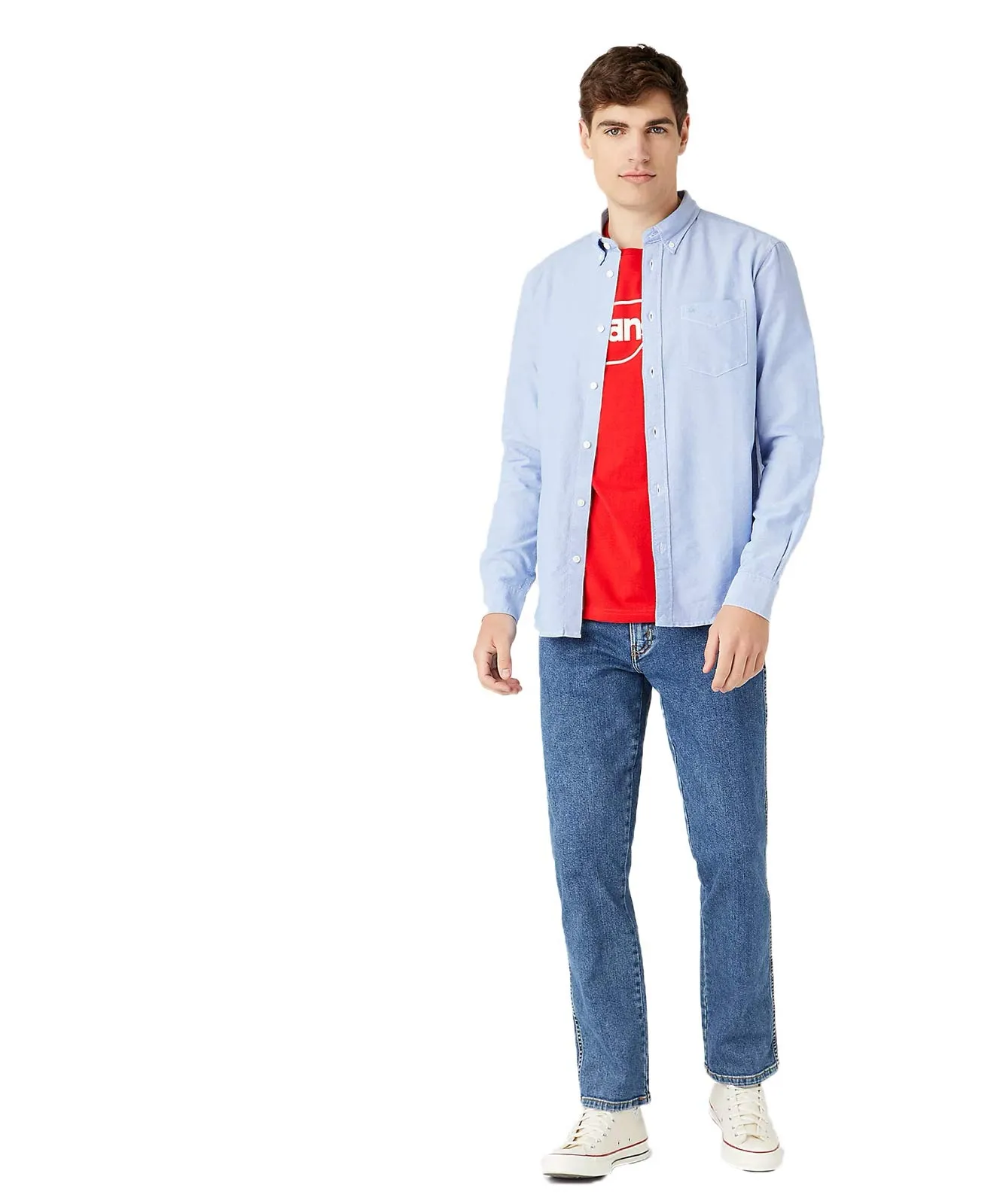 Wrangler Texas Stretch Regular Fit in Stonewash