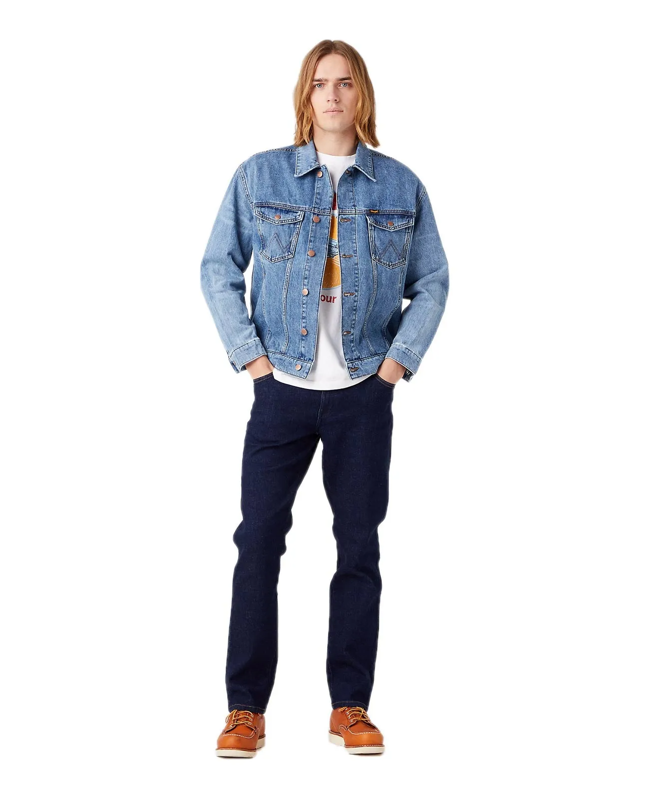 Wrangler Slim Fit Jeans Texas Slim in Day Drifter