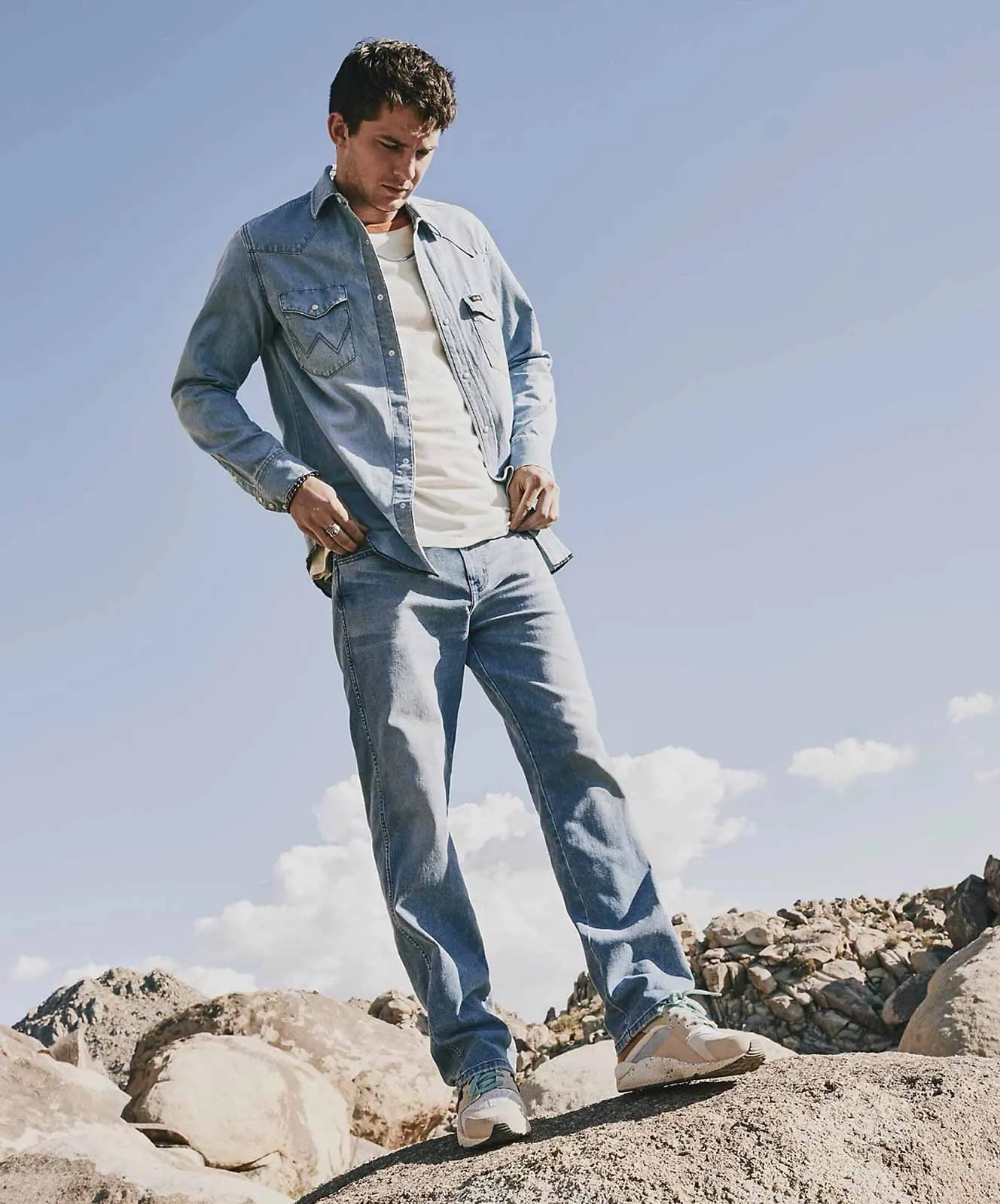 Wrangler Straight Jeans Frontier in Cool Twist