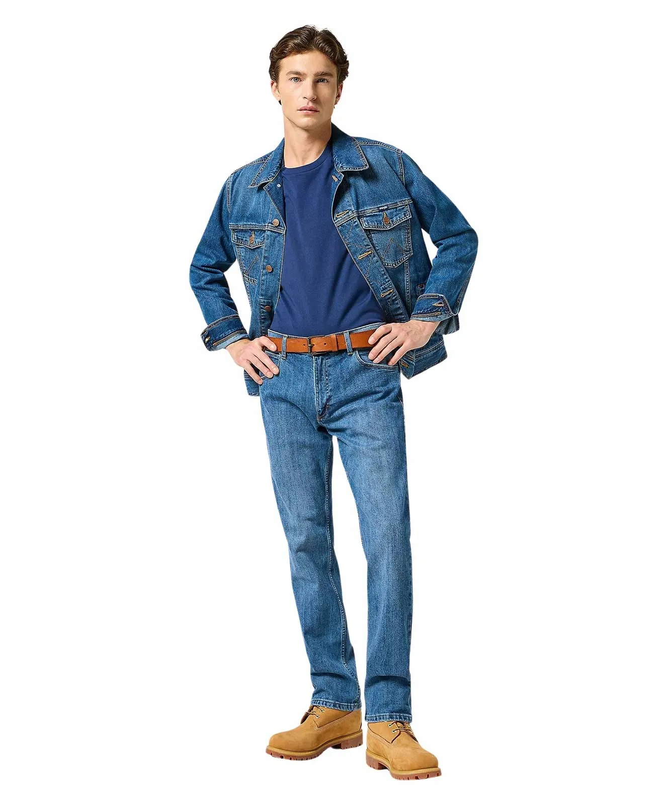 Wrangler T-Shirt Sign Off Tee in Navy