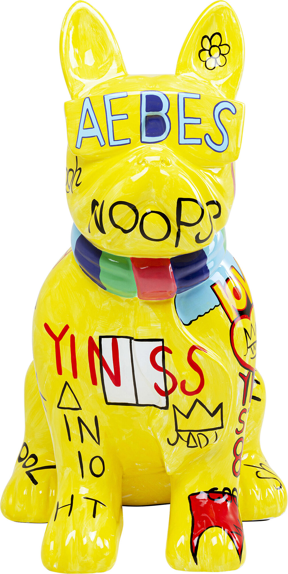 Deko Figur Graffiti Dog Gelb 122cm