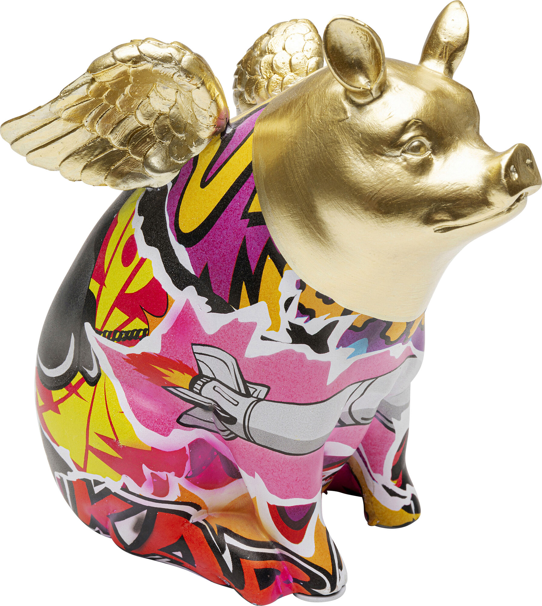 Deko Figur Graffiti Flying Pig 16cm