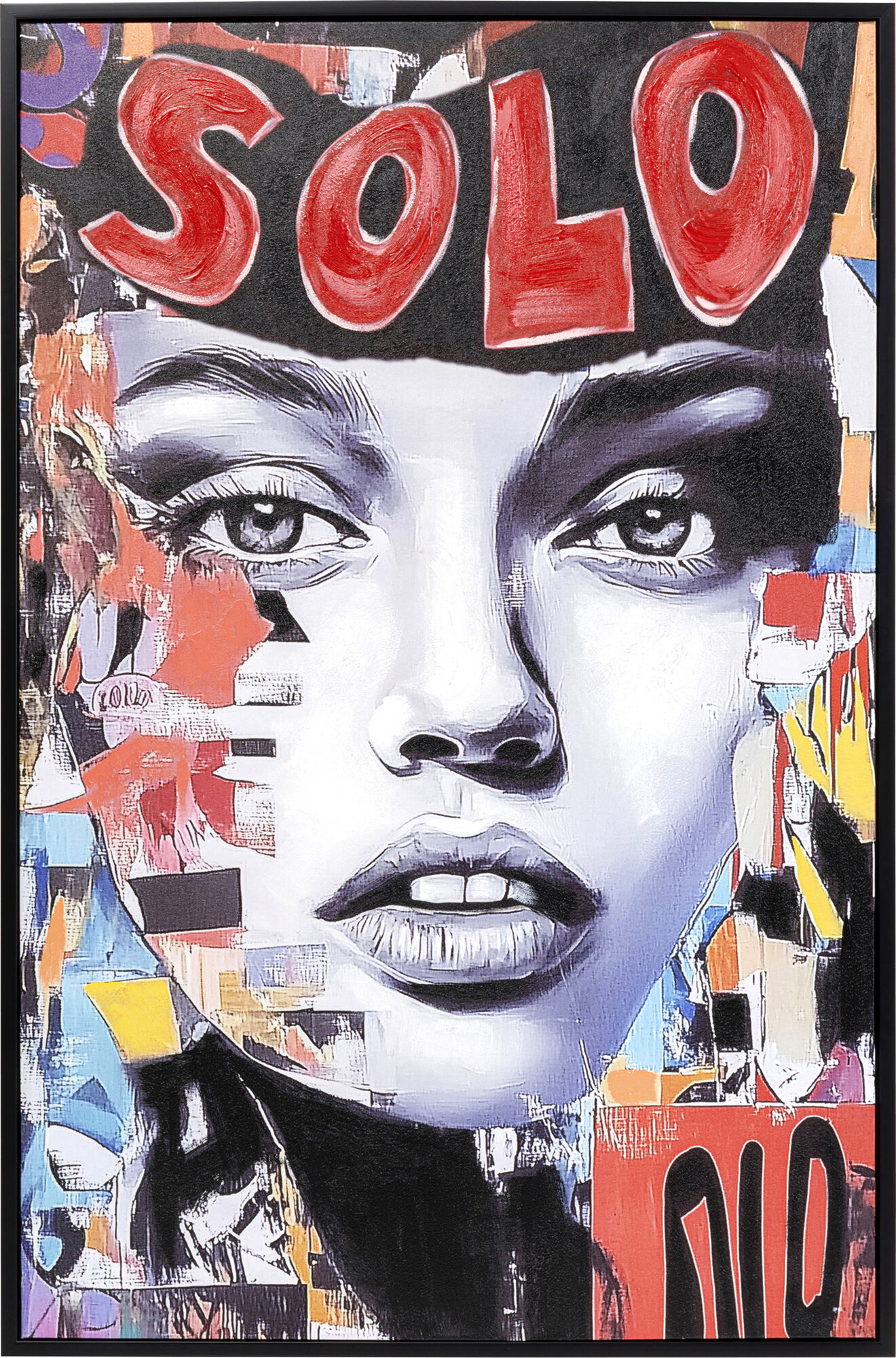 Gerahmtes Bild Muse Collage 80x120cm