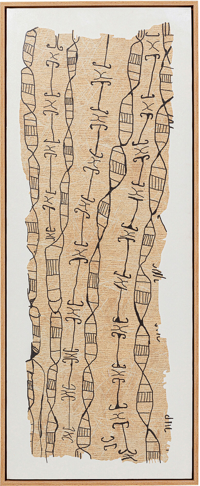 Gerahmtes Bild Native Spirals 50x150cm