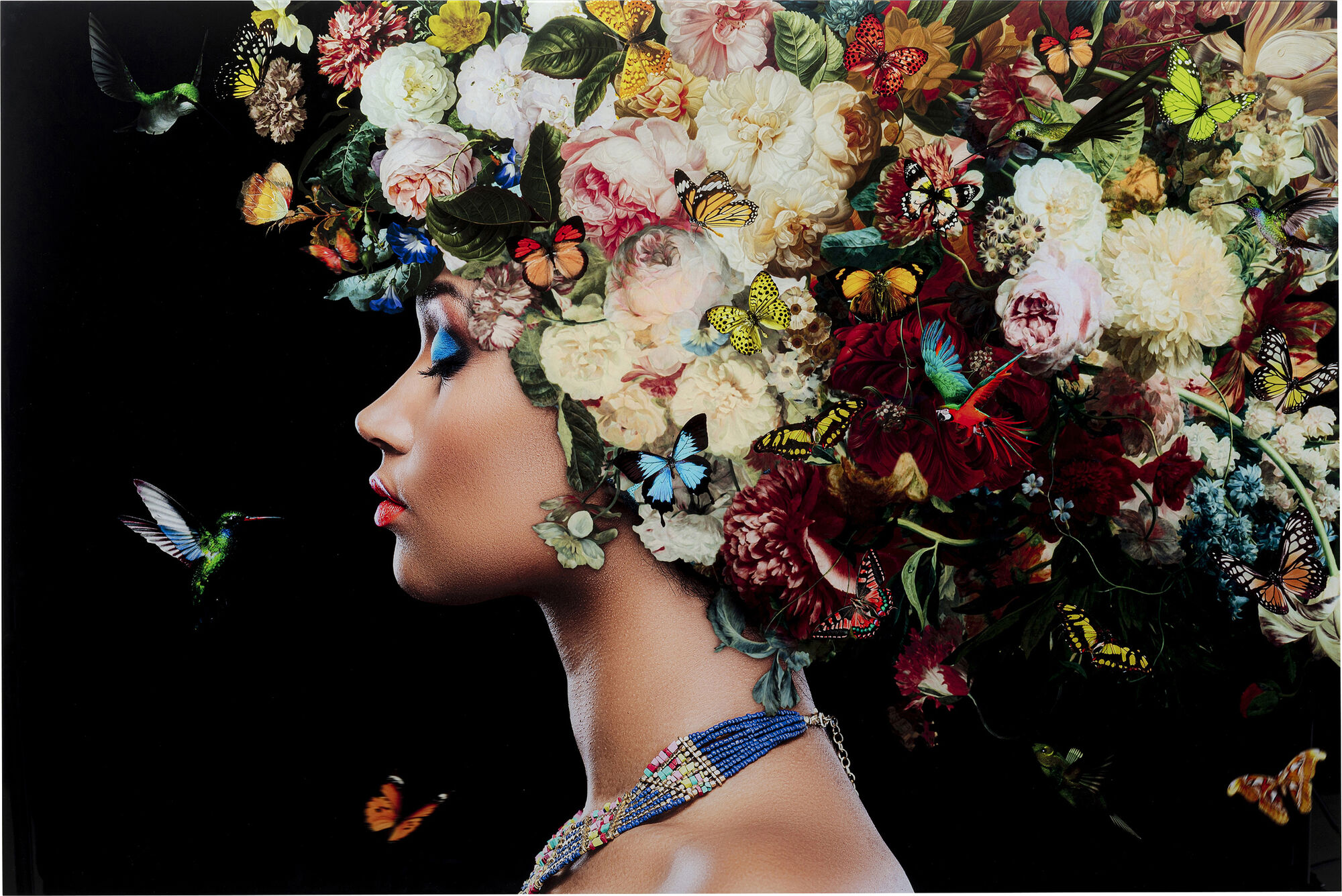 Glasbild Bunch of Flowers 150x100cm
