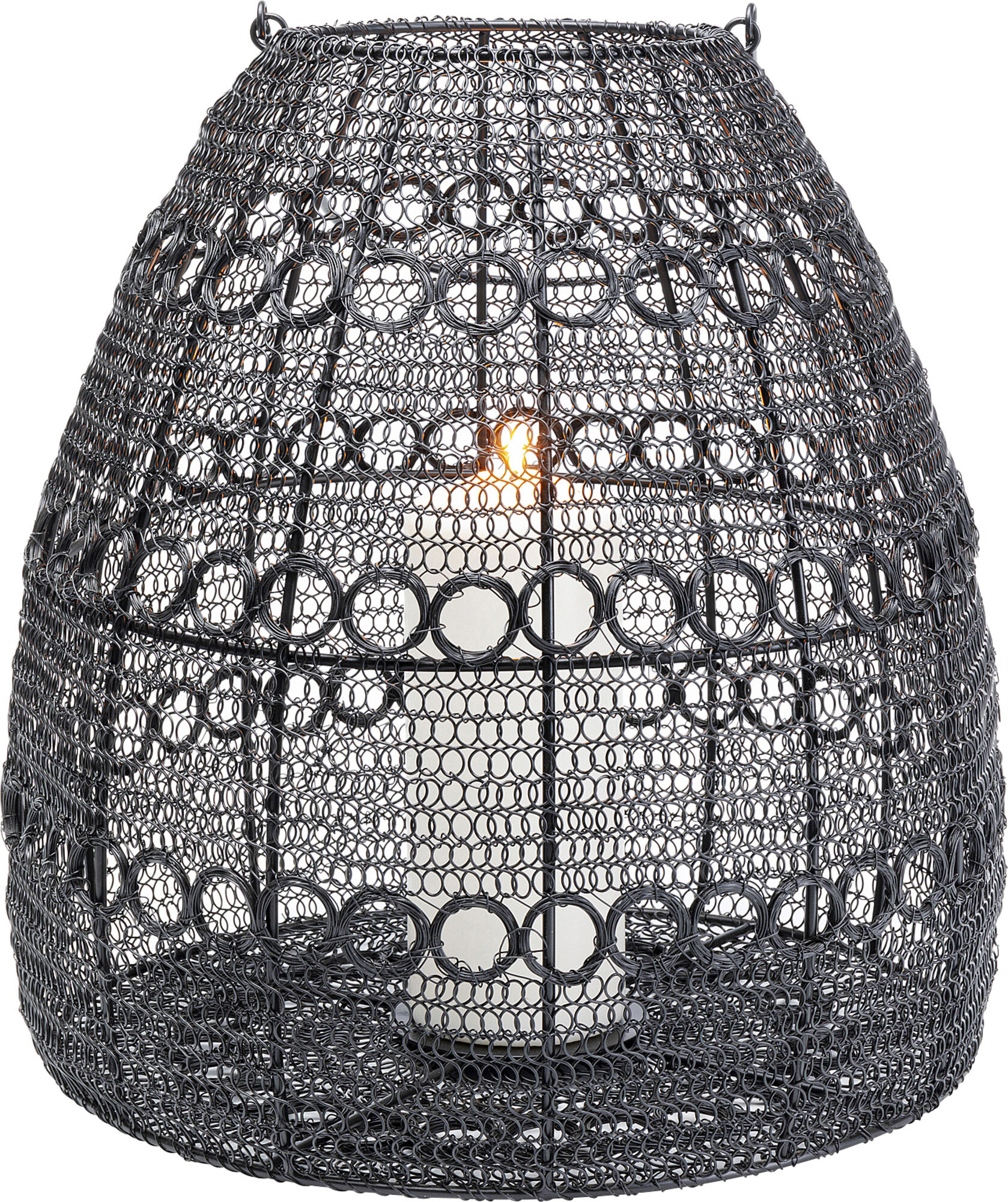 Laterne Hayat Cone Schwarz 37cm