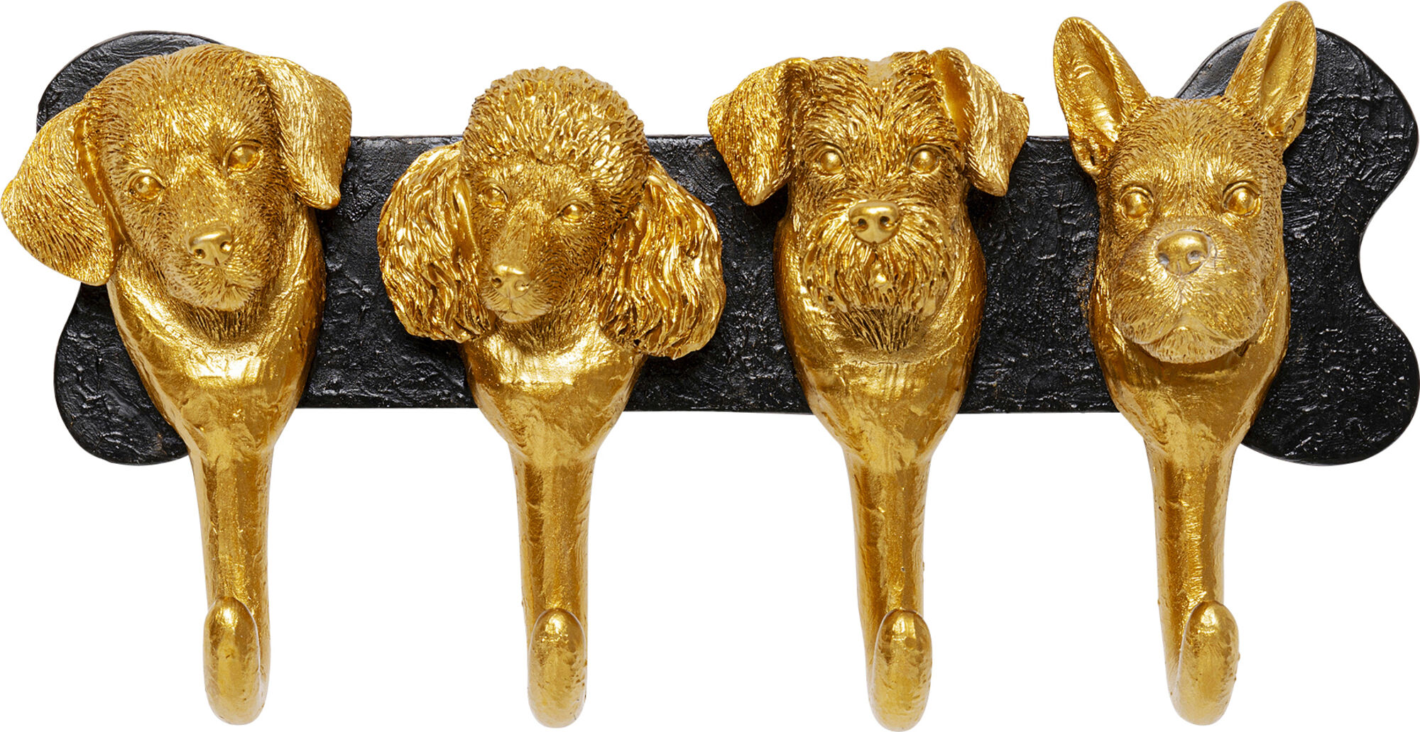 Wandgarderobe Dog Family Gold 31cm