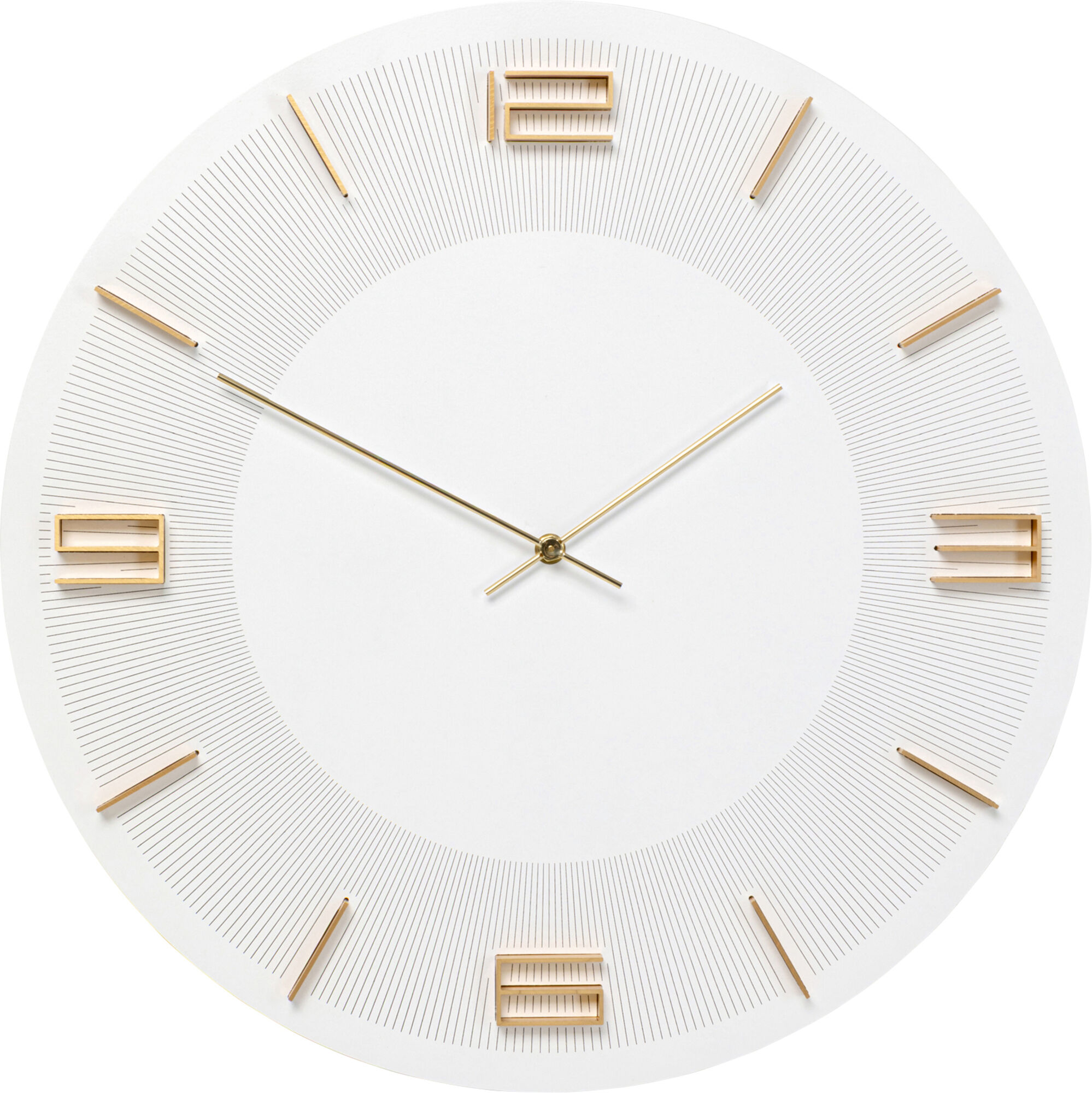 Wanduhr Leonardo Weiß/Gold Ø49cm