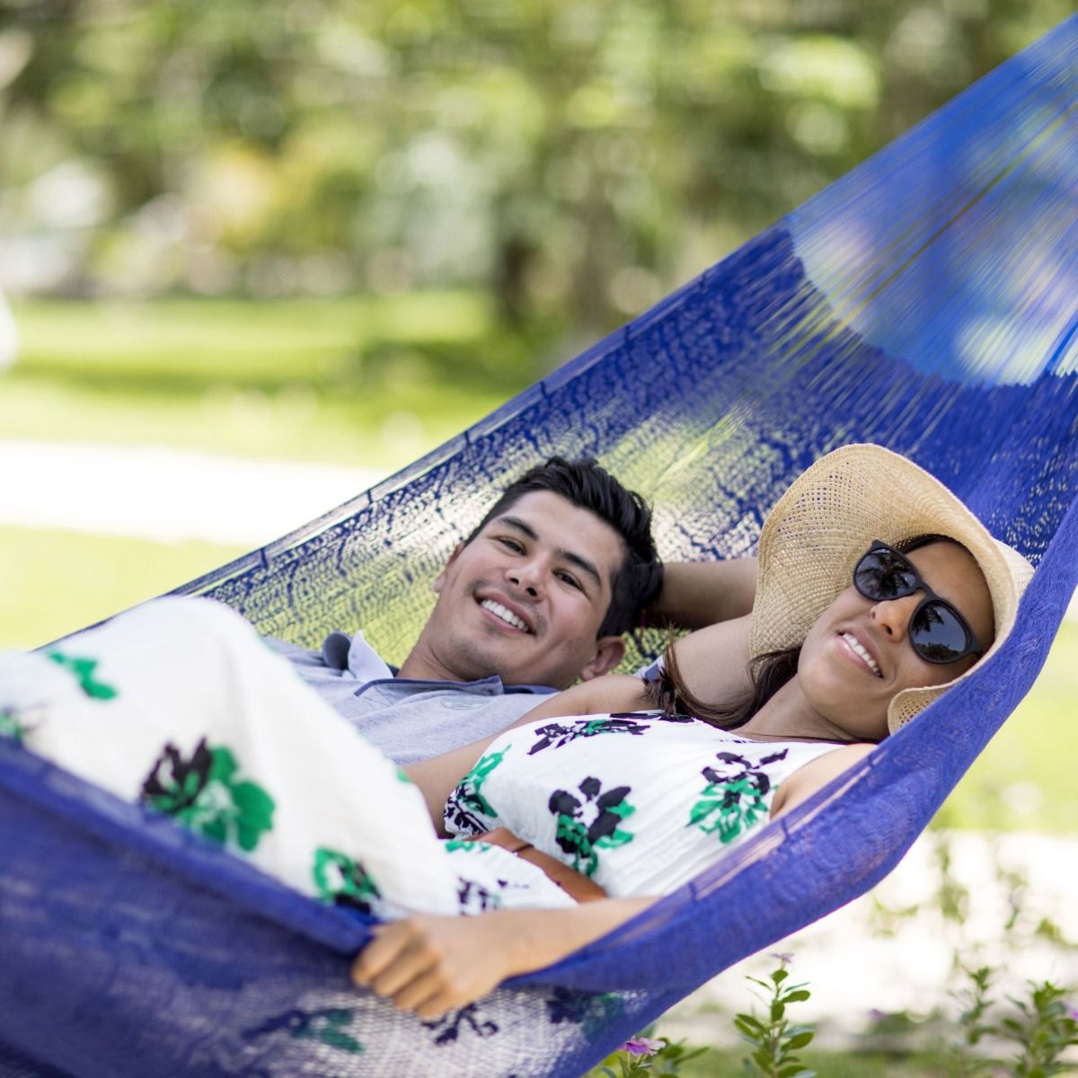 Mexikanische Hängematte Matrimonial dunkelblau PLUS